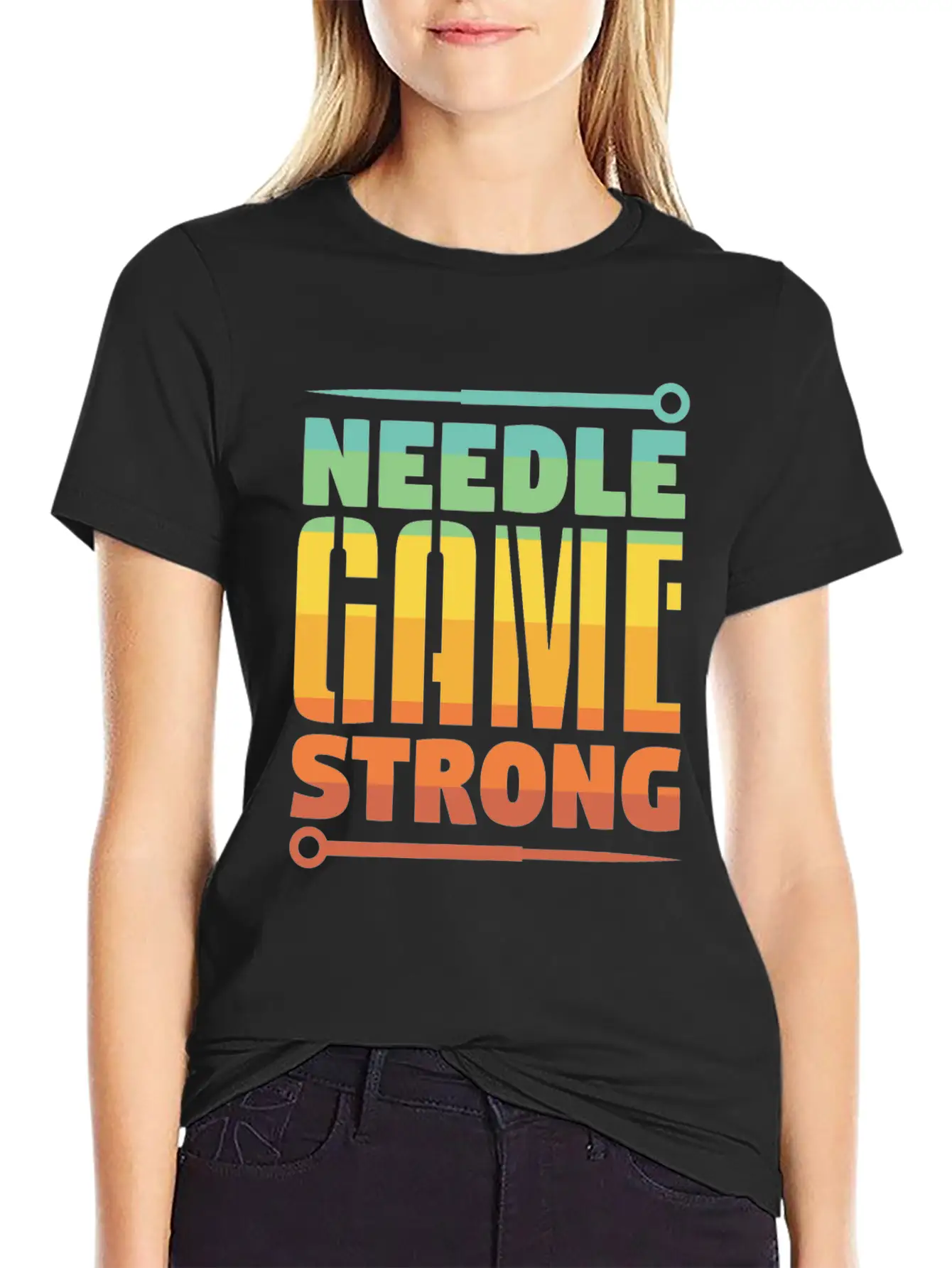 Acupuncture Needle Game Strong Comfortable Minimalist Graphic Tee – Summer Style Essential