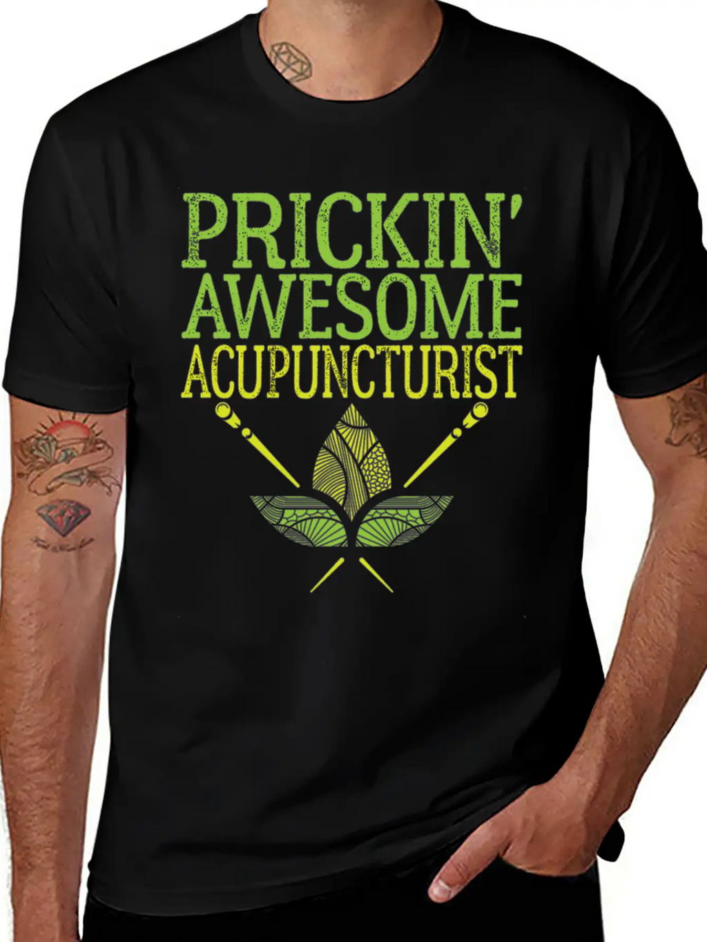 Acupuncture Prickin' Awesome Acupuncturist Simple Everyday Graphic Tee – Lightweight Summer Wear