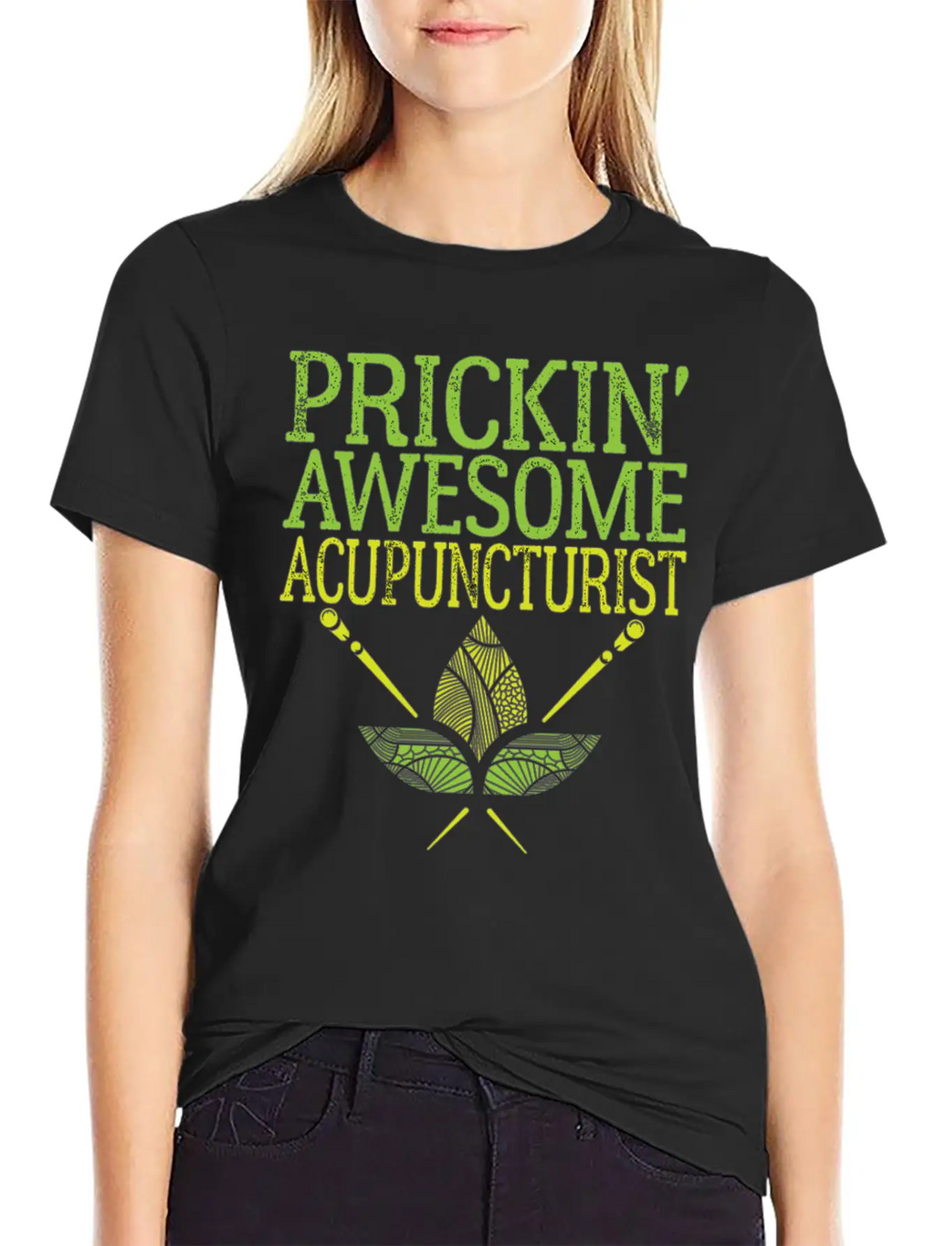 Acupuncture Prickin' Awesome Acupuncturist Simple Everyday Graphic Tee – Lightweight Summer Wear