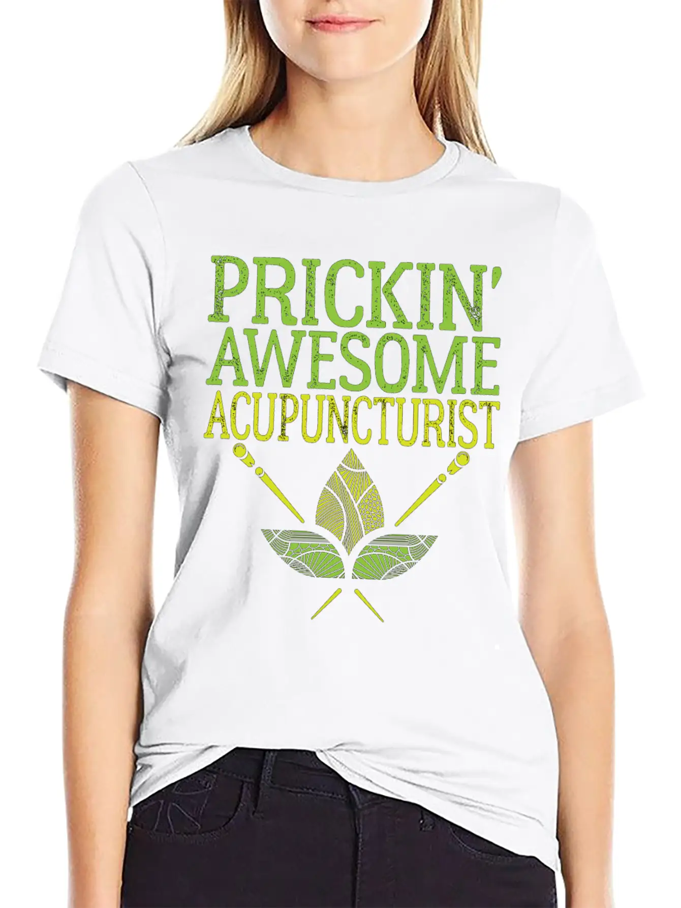 Acupuncture Prickin' Awesome Acupuncturist Simple Everyday Graphic Tee – Lightweight Summer Wear
