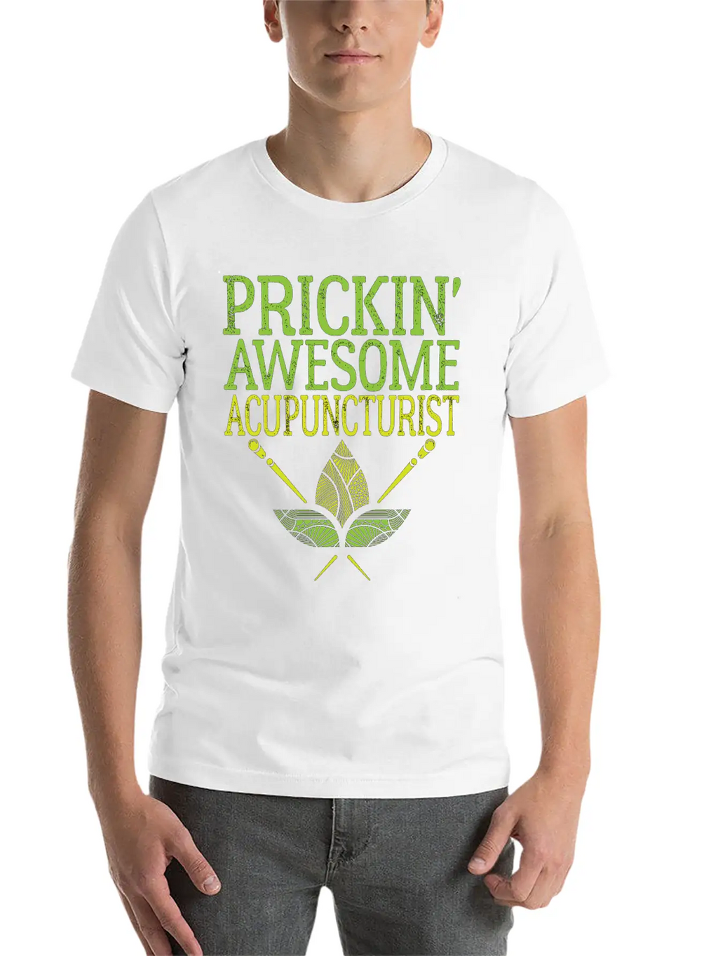 Acupuncture Prickin' Awesome Acupuncturist Simple Everyday Graphic Tee – Lightweight Summer Wear
