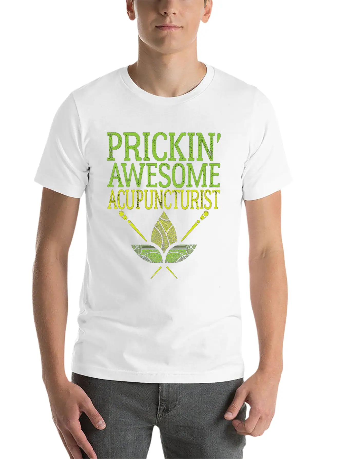 Acupuncture Prickin' Awesome Acupuncturist Simple Everyday Graphic Tee – Lightweight Summer Wear
