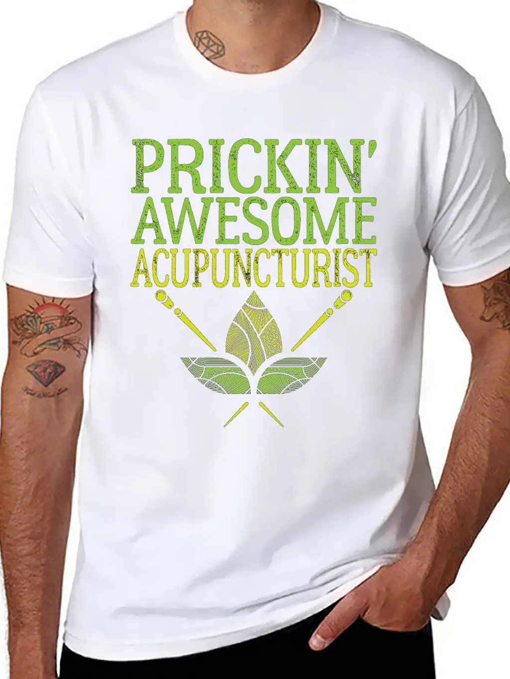 Acupuncture Prickin' Awesome Acupuncturist Simple Everyday Graphic Tee – Lightweight Summer Wear