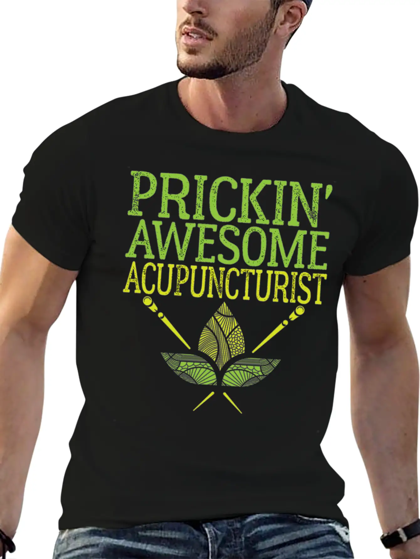 Acupuncture Prickin' Awesome Acupuncturist Simple Everyday Graphic Tee – Lightweight Summer Wear