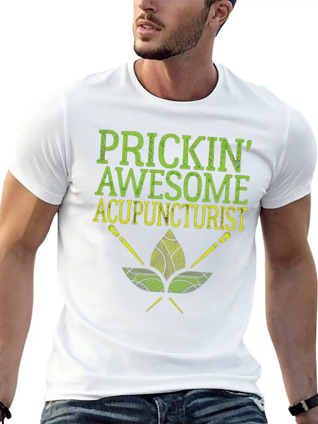 Acupuncture Prickin' Awesome Acupuncturist Simple Everyday Graphic Tee – Lightweight Summer Wear