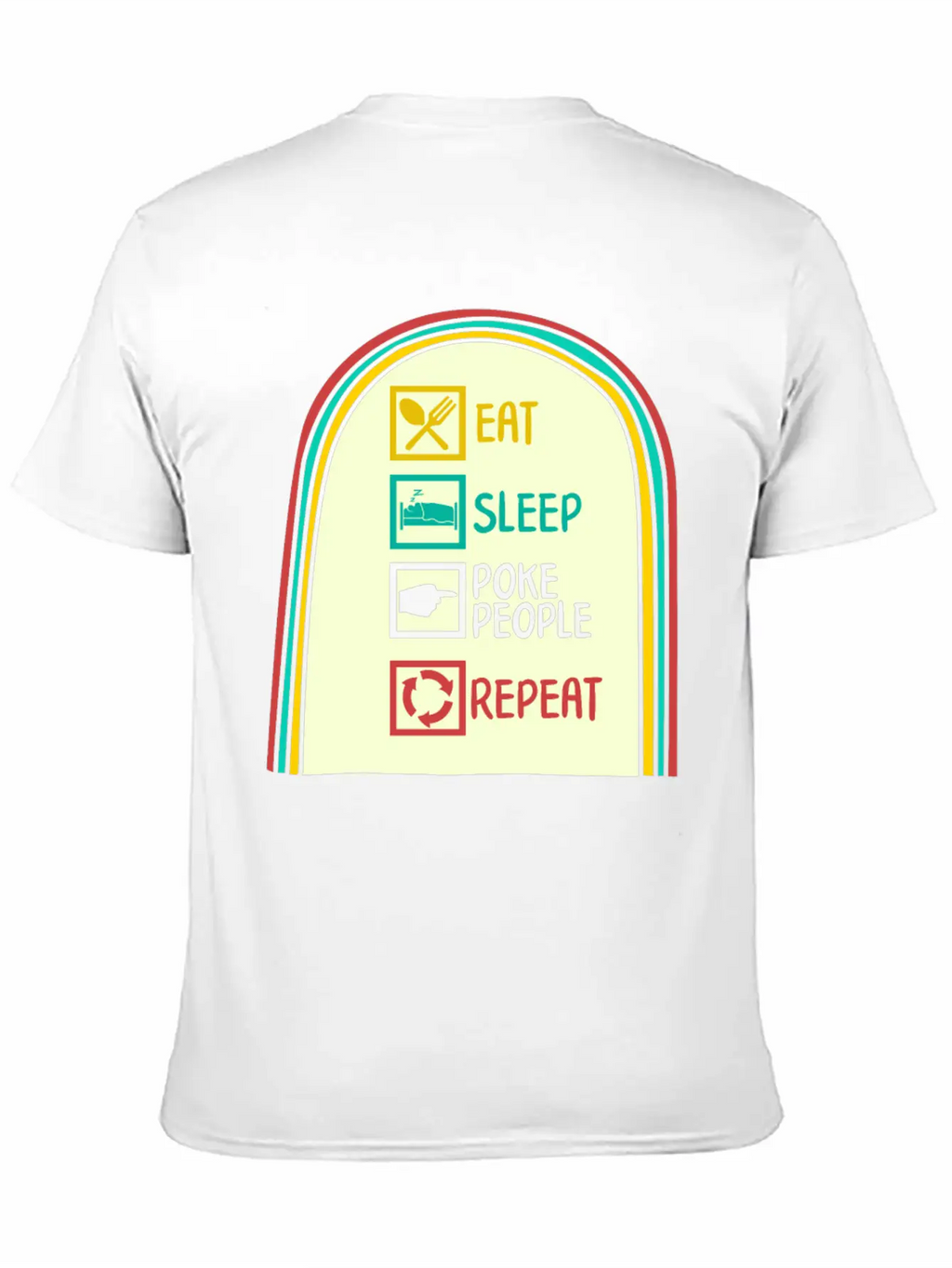 Acupuncture Shirt, Eat Sleep Poke People Repeat Simple Everyday Graphic Tee – Lightweight Summer Wear