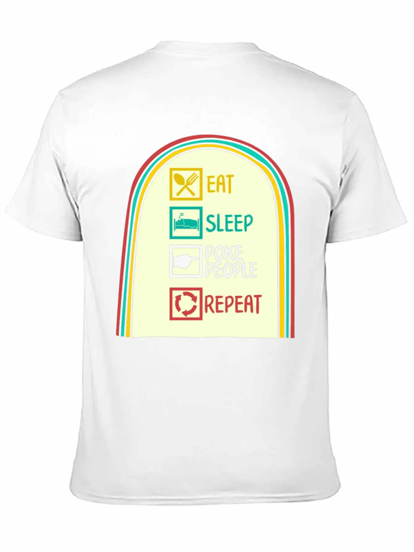 Acupuncture Shirt, Eat Sleep Poke People Repeat Simple Everyday Graphic Tee – Lightweight Summer Wear