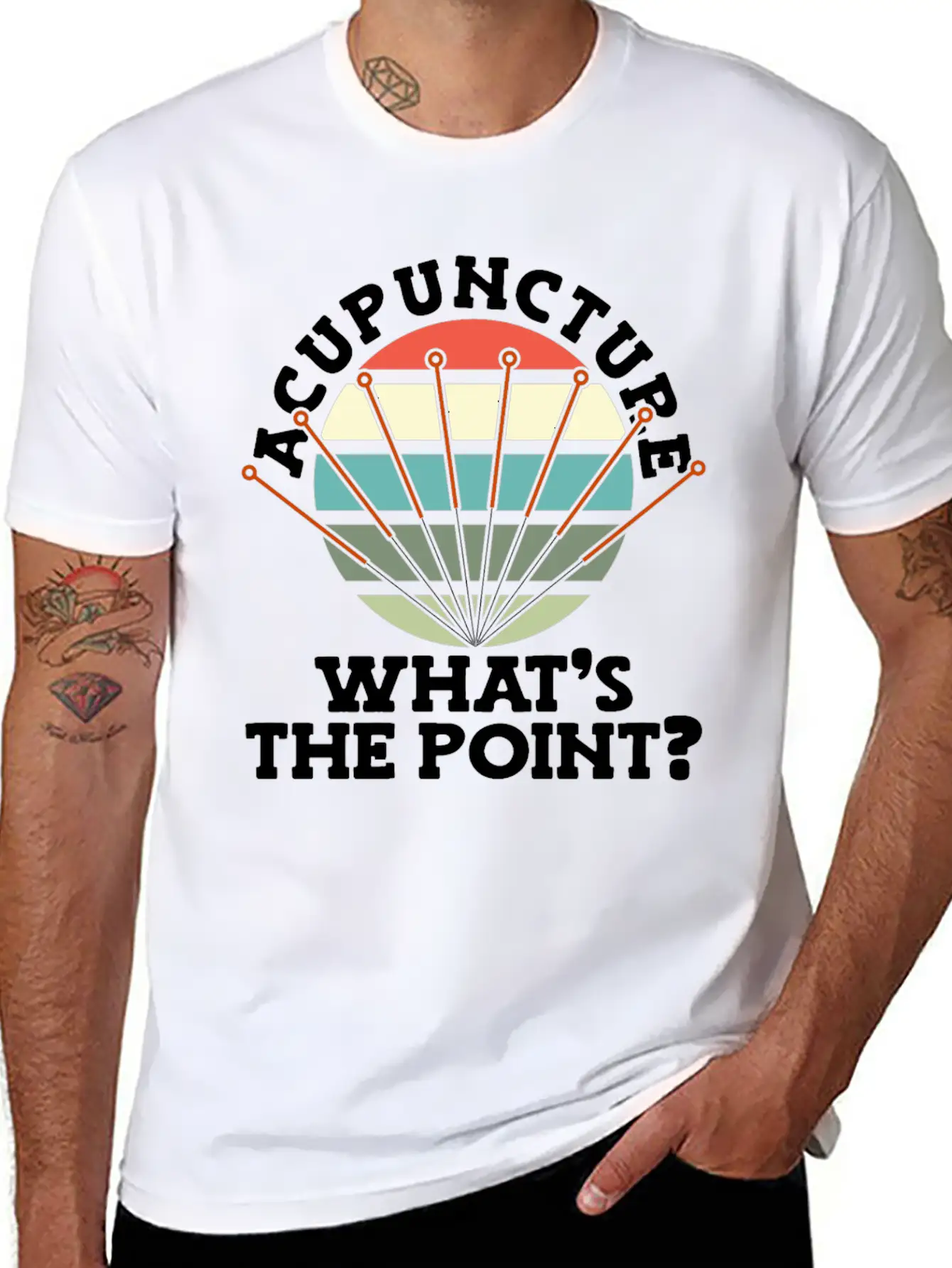 Acupuncture What's The Point Needle National Classic Fit Graphic Tee For Daily Comfort – Unisex Cotton Shirt