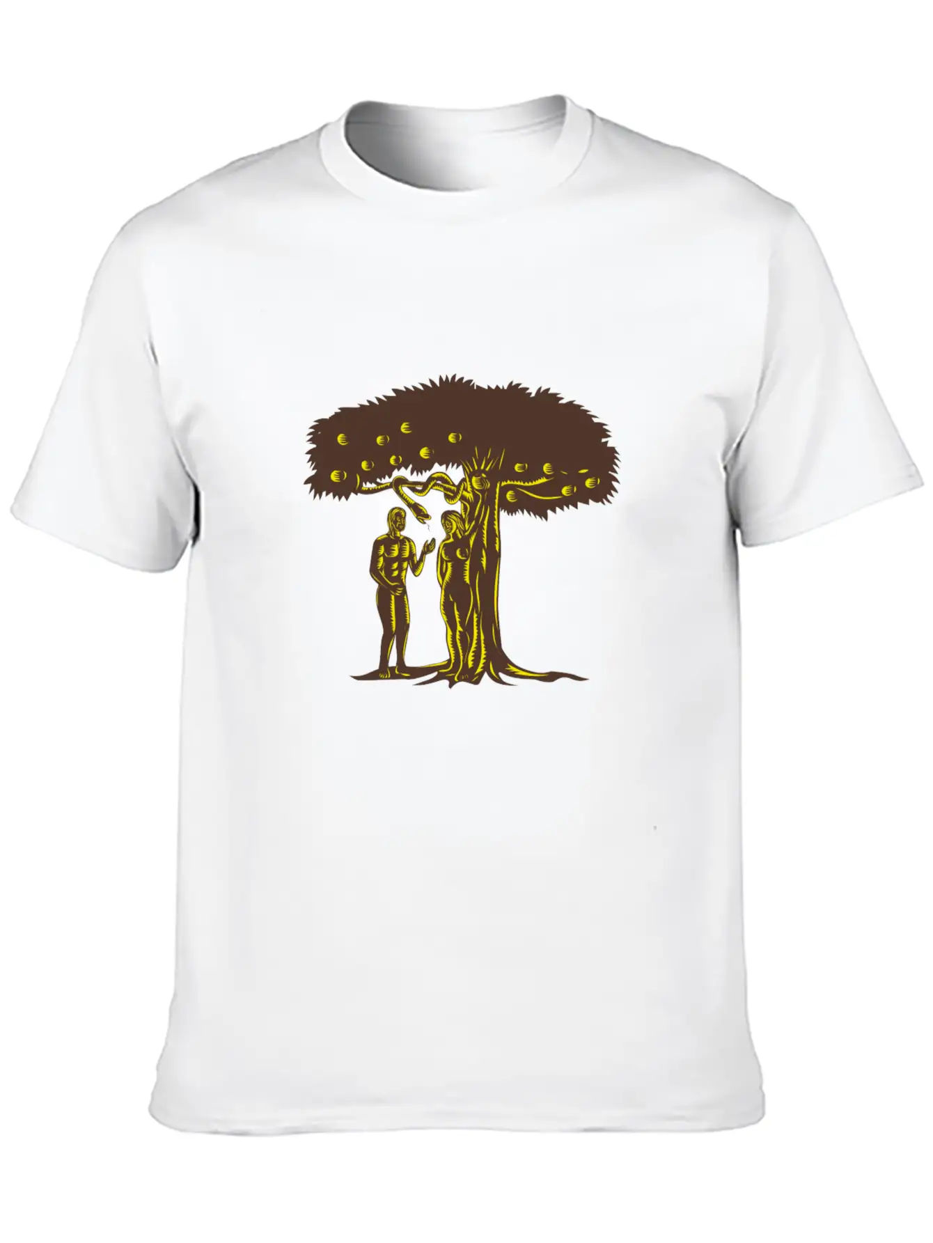 Adam And Eve Apple Comfortable Minimalist Graphic Tee – Summer Style Essential