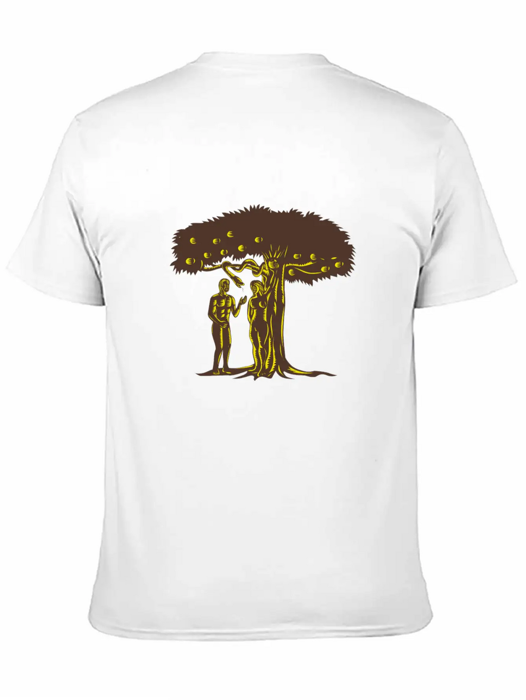 Adam And Eve Apple Comfortable Minimalist Graphic Tee – Summer Style Essential