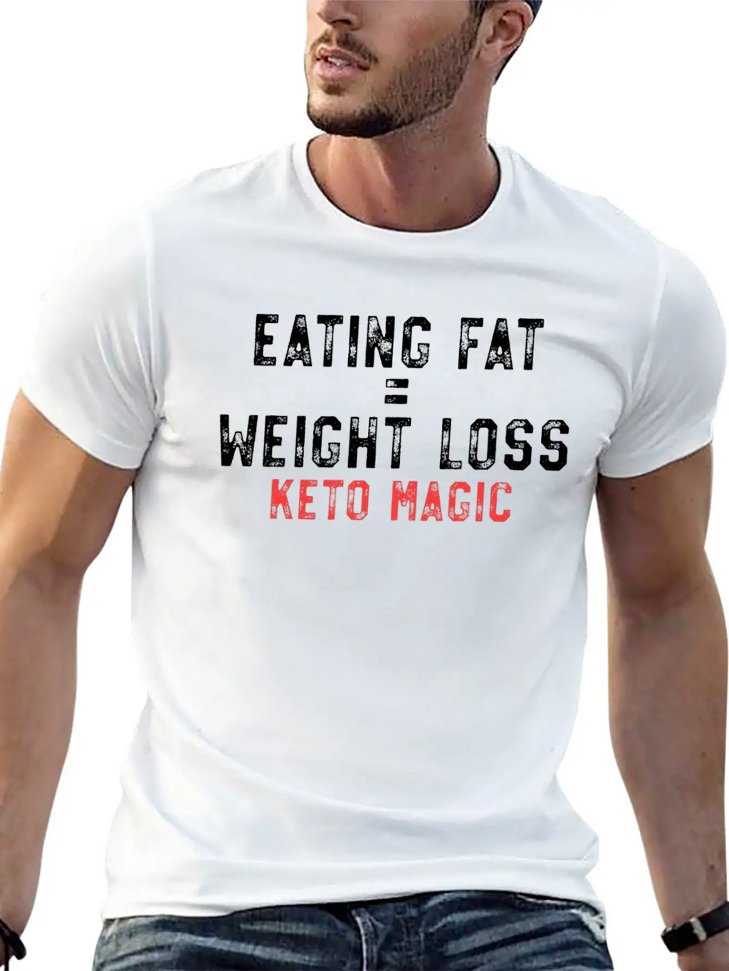 Addicted To Keto Funny Keto Shirt Ketosis Diet Unisex Casual T-Shirt – Clean Design For Daily Comfort
