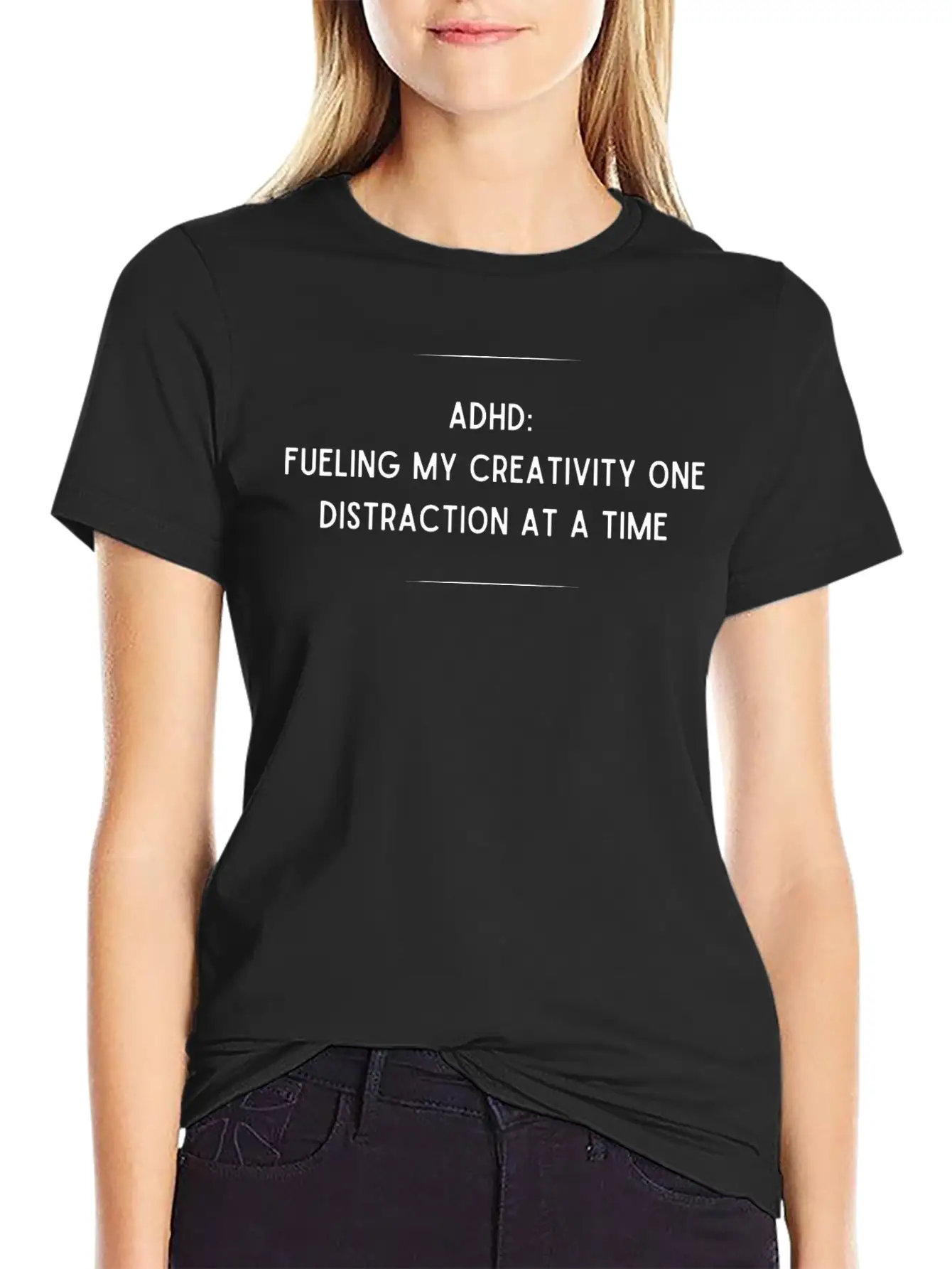 ADHD Fueling My Creativity Comfortable Minimalist Graphic Tee – Summer Style Essential
