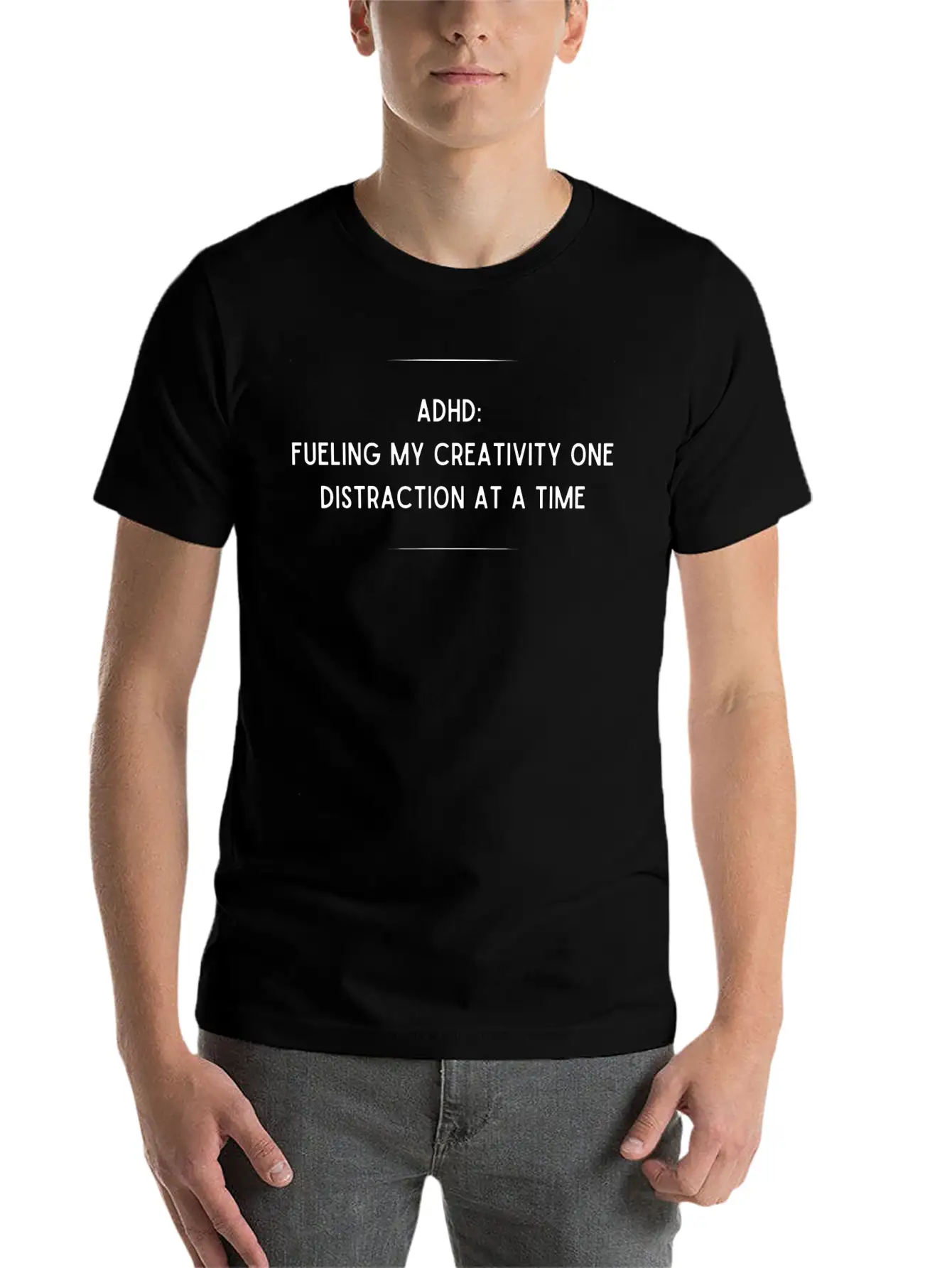 ADHD Fueling My Creativity Comfortable Minimalist Graphic Tee – Summer Style Essential