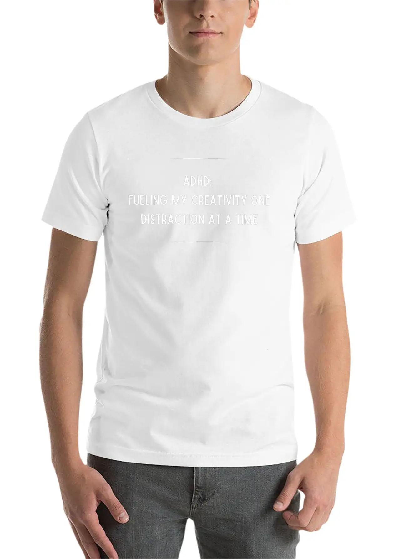 ADHD Fueling My Creativity Comfortable Minimalist Graphic Tee – Summer Style Essential