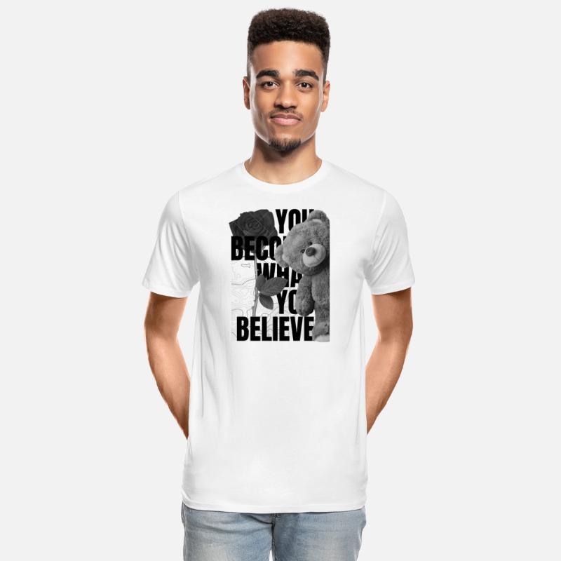 Adorable Teddy Bear with Rose and Forest Scene