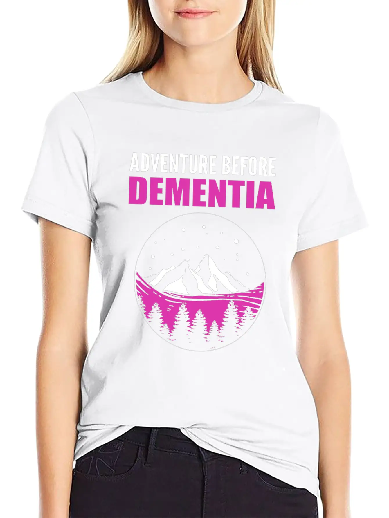 Adventure Before Dementia Caregiver Gift Comfortable Minimalist Graphic Tee – Summer Style Essential