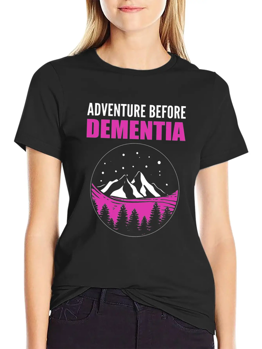 Adventure Before Dementia Caregiver Gift Comfortable Minimalist Graphic Tee – Summer Style Essential