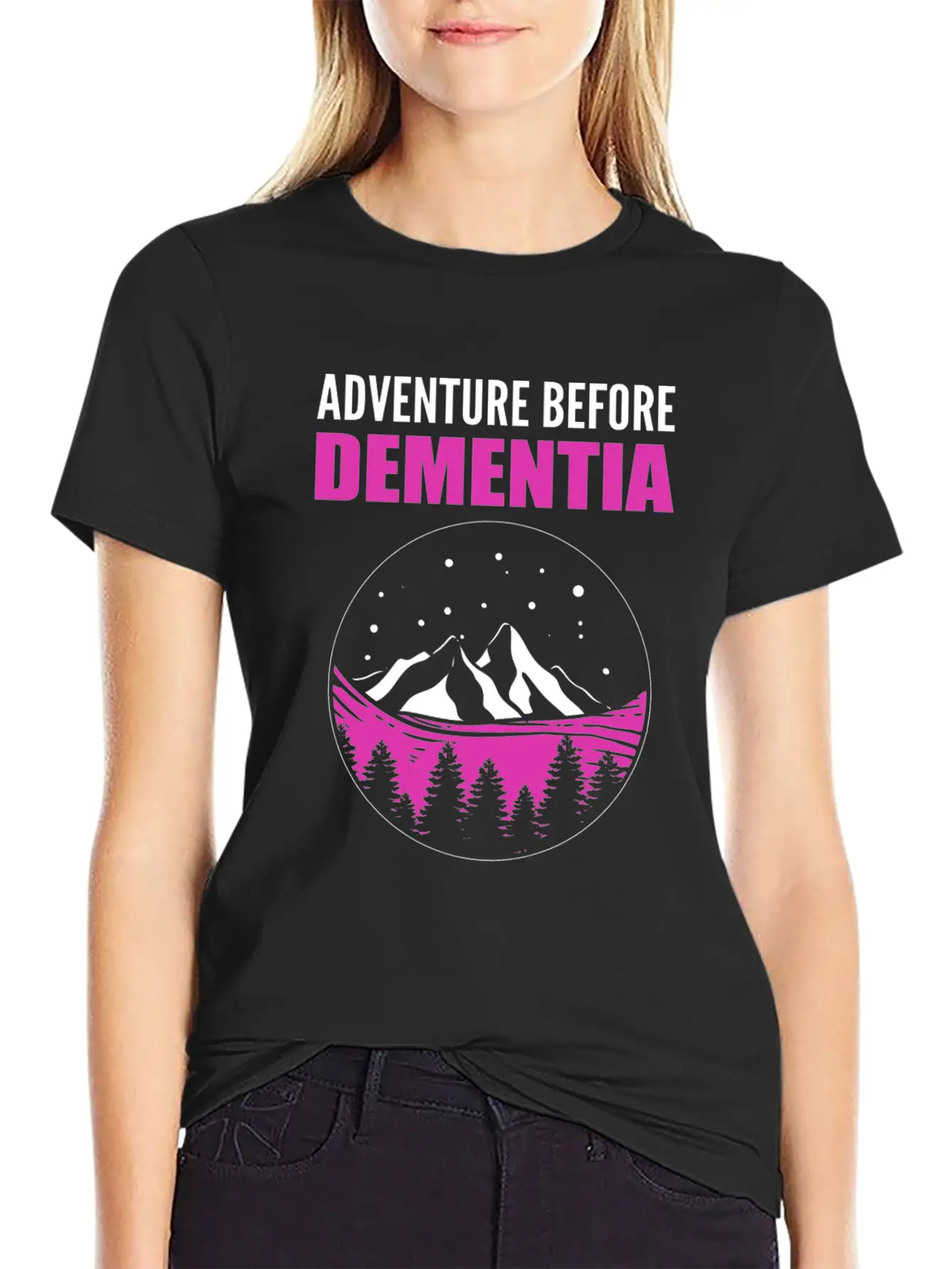 Adventure Before Dementia Caregiver Gift Comfortable Minimalist Graphic Tee – Summer Style Essential