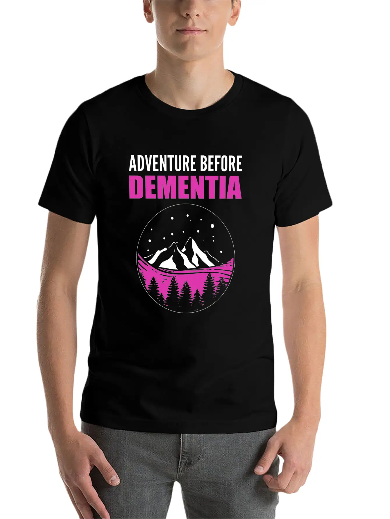 Adventure Before Dementia Caregiver Gift Comfortable Minimalist Graphic Tee – Summer Style Essential