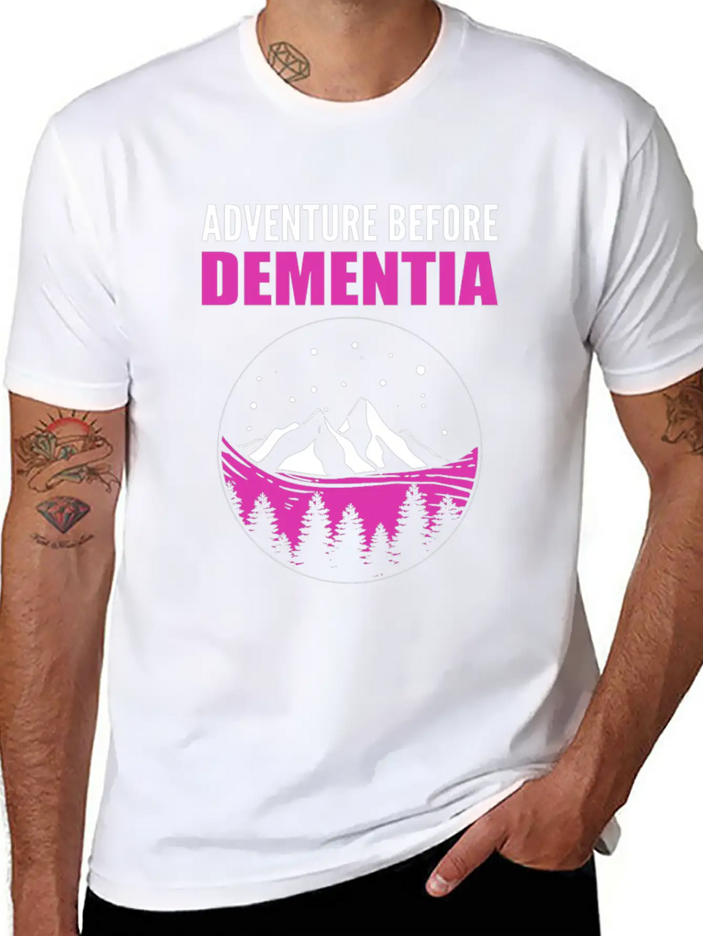 Adventure Before Dementia Caregiver Gift Comfortable Minimalist Graphic Tee – Summer Style Essential