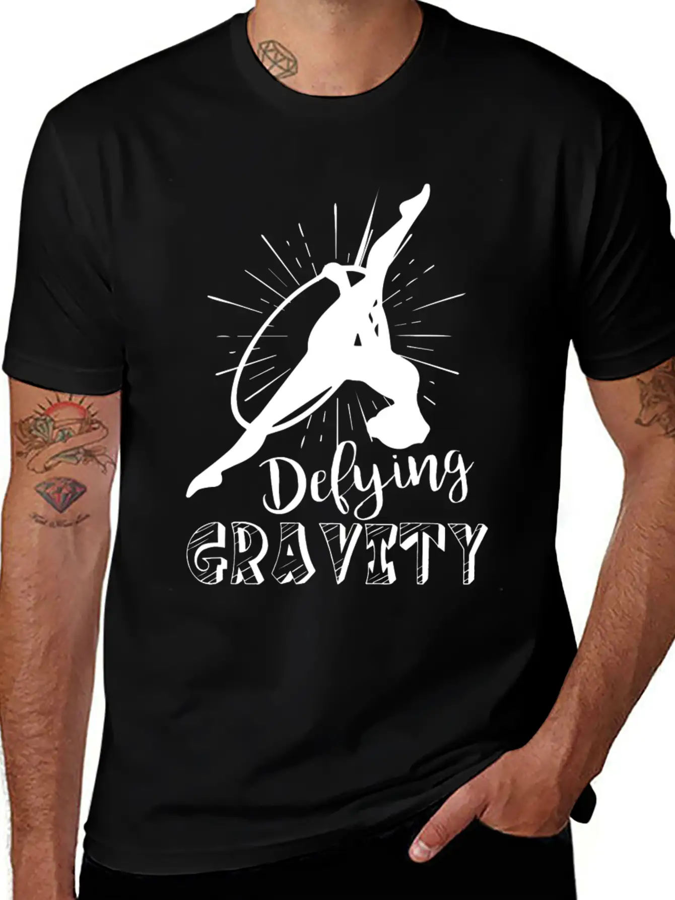 Aerialist Defying Gravity Shirt Comfortable Minimalist Graphic Tee – Summer Style Essential