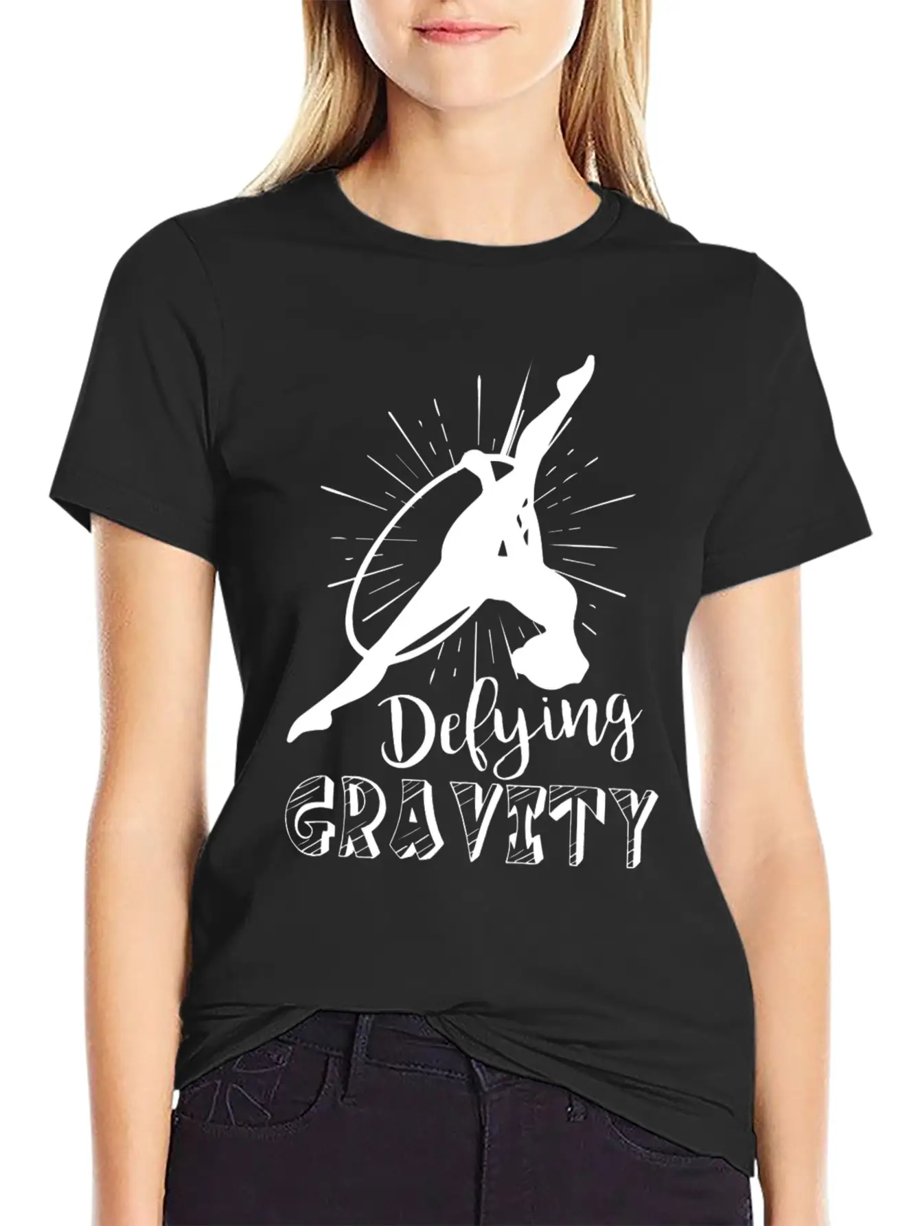 Aerialist Defying Gravity Shirt Comfortable Minimalist Graphic Tee – Summer Style Essential