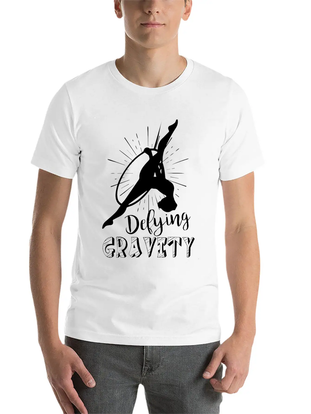 Aerialist Defying Gravity Shirt Comfortable Minimalist Graphic Tee – Summer Style Essential