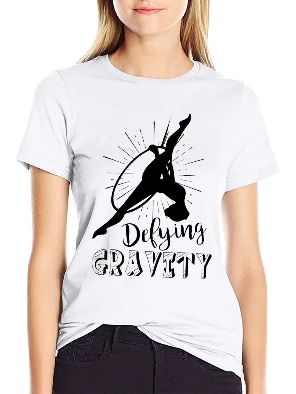Aerialist Defying Gravity Shirt Comfortable Minimalist Graphic Tee – Summer Style Essential