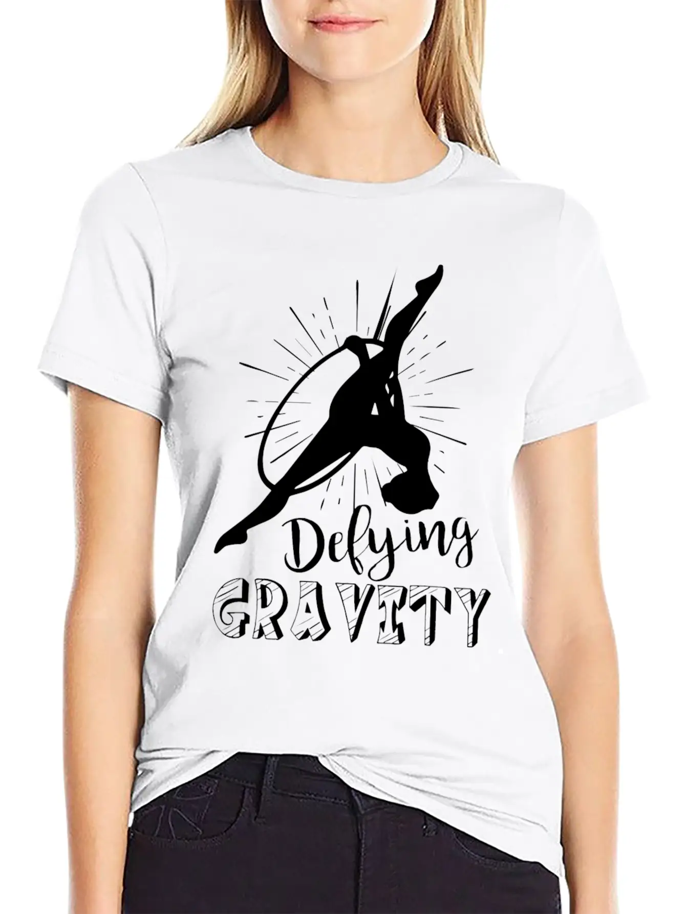 Aerialist Defying Gravity Shirt Comfortable Minimalist Graphic Tee – Summer Style Essential