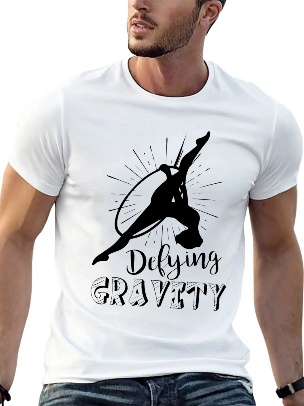 Aerialist Defying Gravity Shirt Comfortable Minimalist Graphic Tee – Summer Style Essential