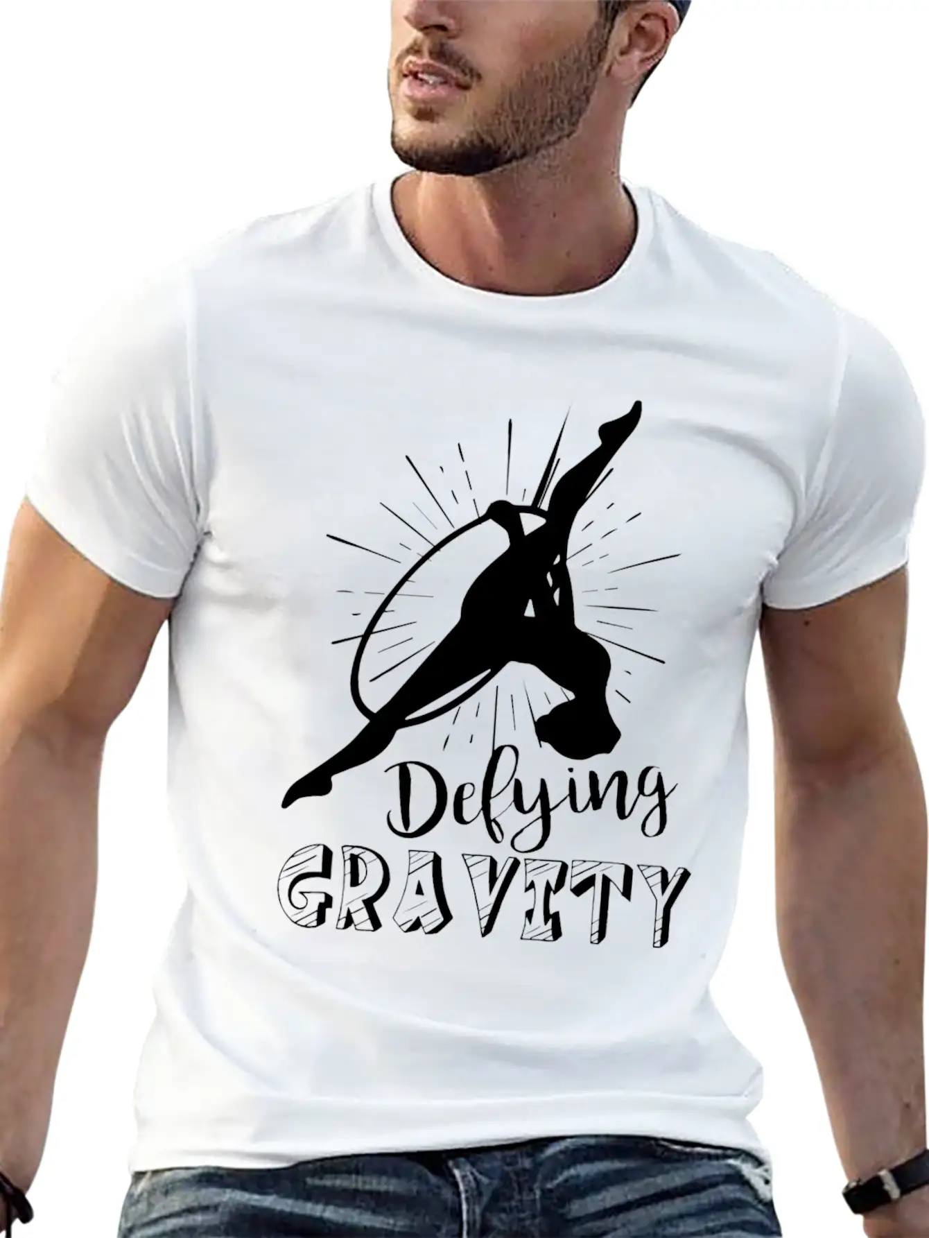 Aerialist Defying Gravity Shirt Comfortable Minimalist Graphic Tee – Summer Style Essential