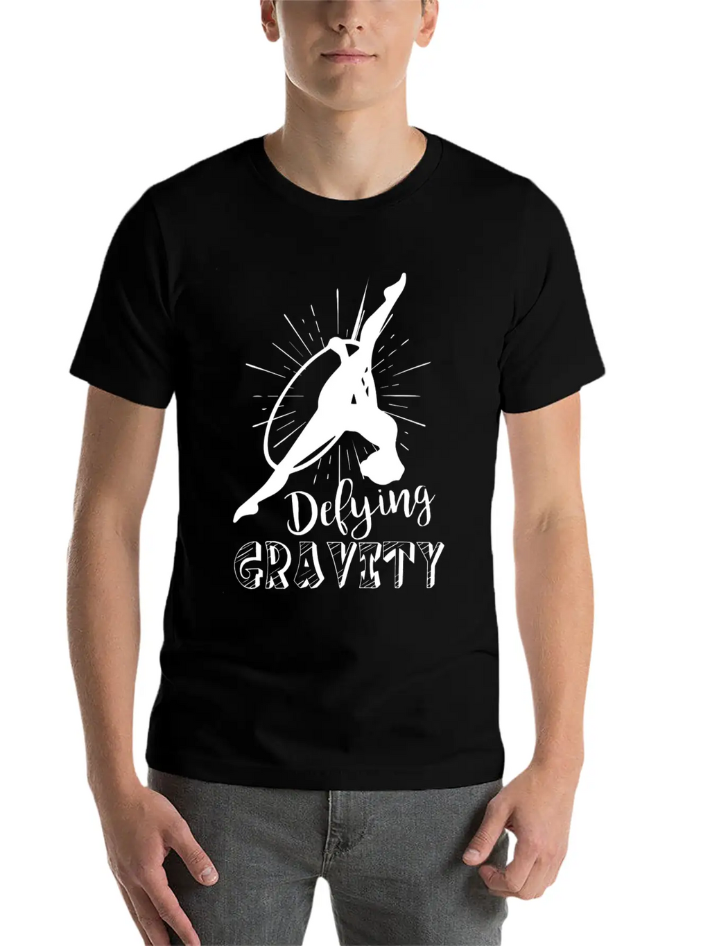 Aerialist Defying Gravity Shirt Comfortable Minimalist Graphic Tee – Summer Style Essential
