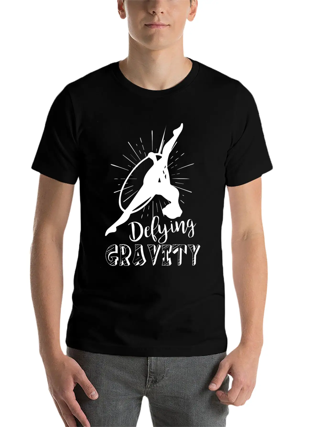 Aerialist Defying Gravity Shirt Comfortable Minimalist Graphic Tee – Summer Style Essential