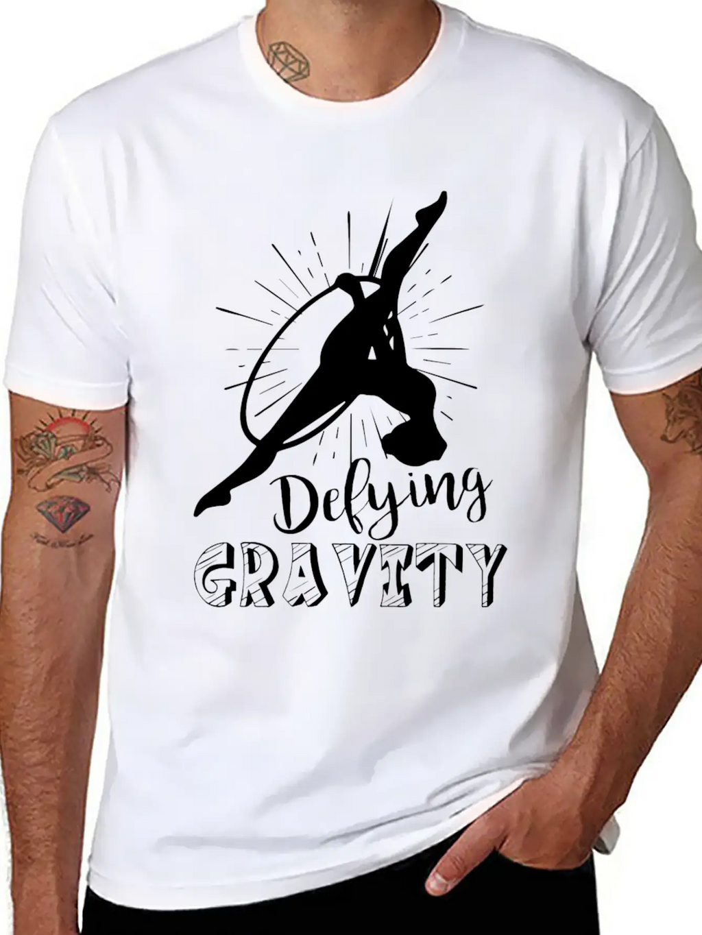 Aerialist Defying Gravity Shirt Comfortable Minimalist Graphic Tee – Summer Style Essential