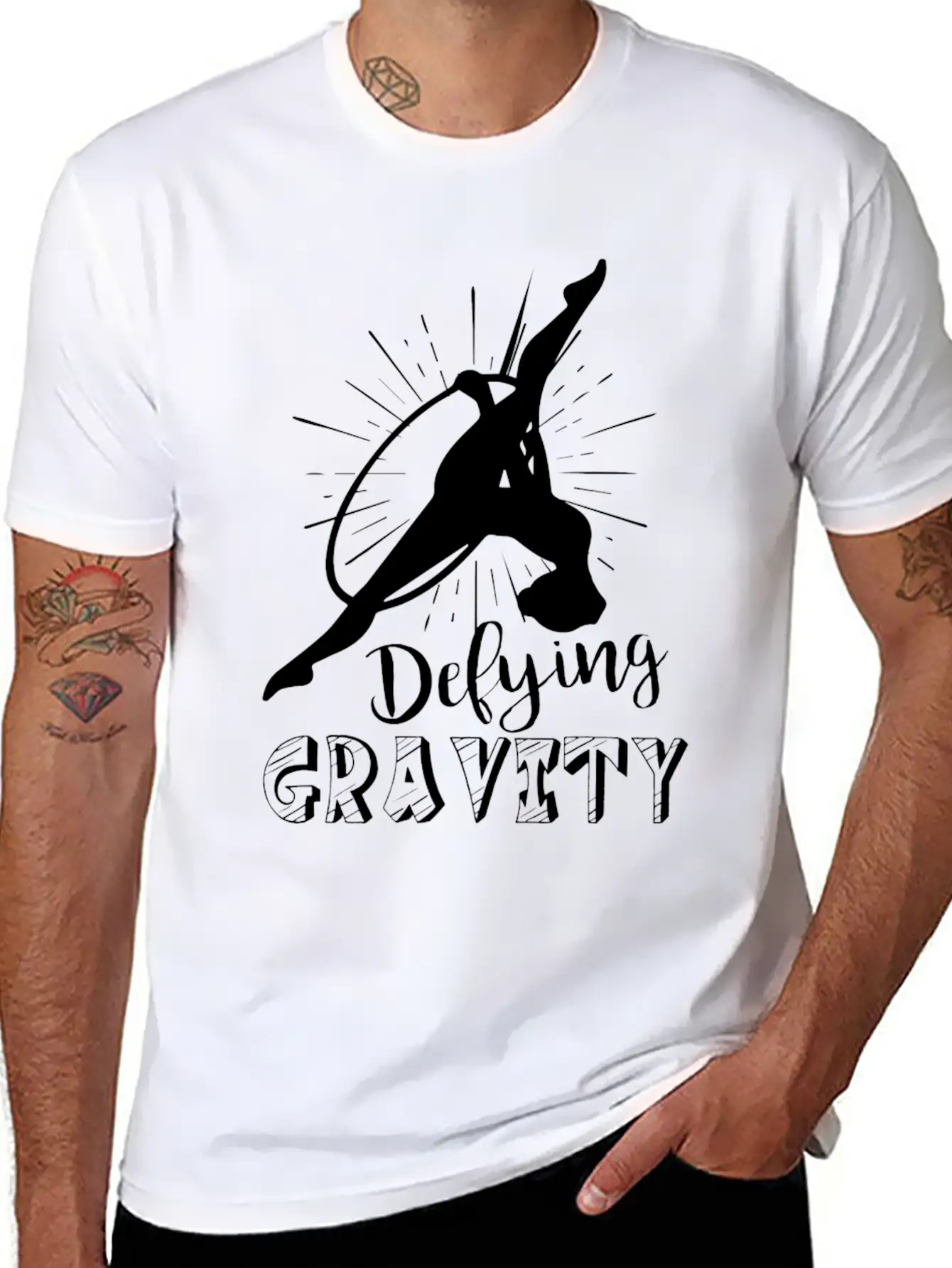 Aerialist Defying Gravity Shirt Comfortable Minimalist Graphic Tee – Summer Style Essential