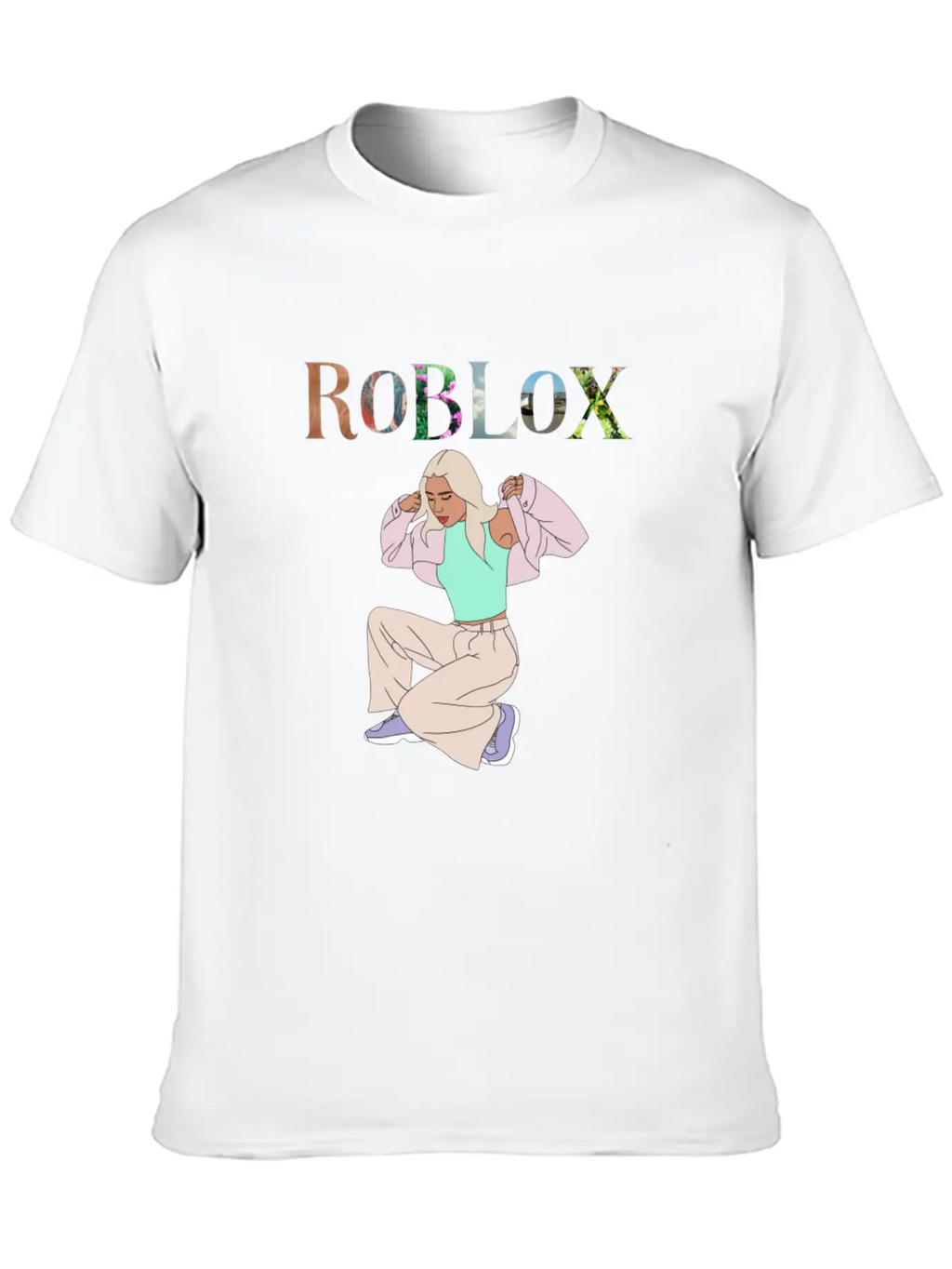 Aesthetic Girl Simple Everyday Graphic Tee – Lightweight Summer Wear