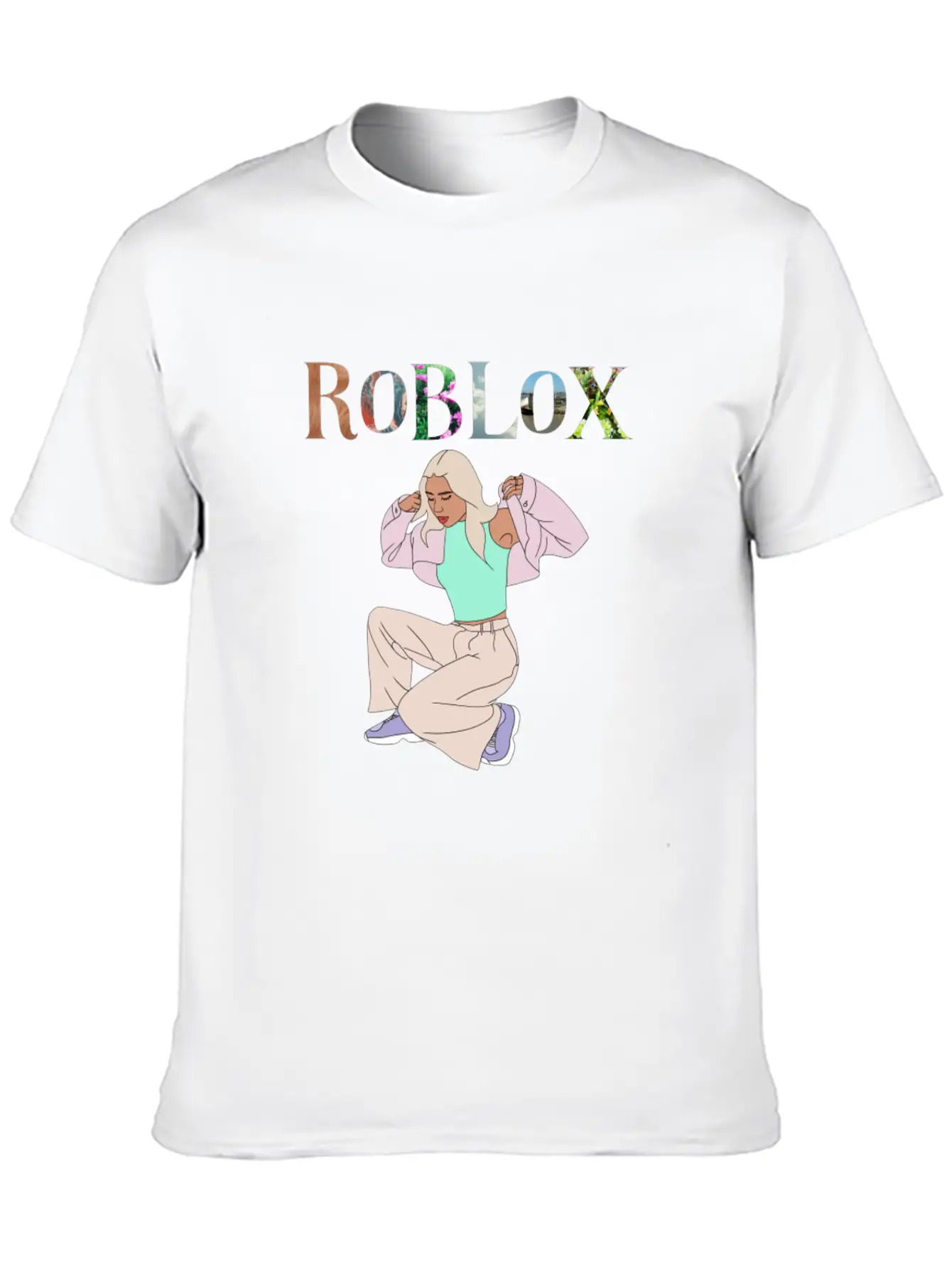 Aesthetic Girl Simple Everyday Graphic Tee – Lightweight Summer Wear