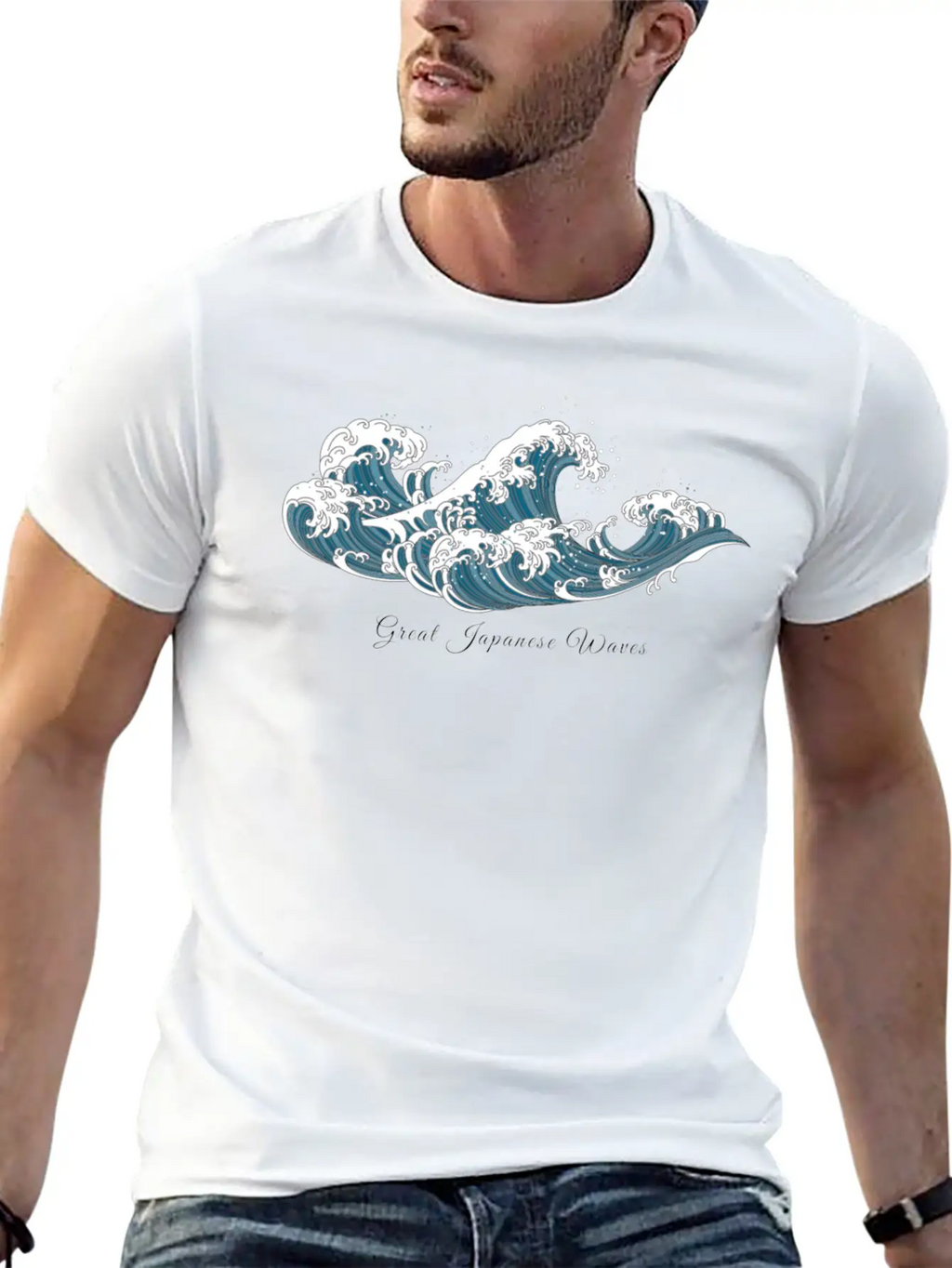 Aesthetic Japanese Waves T Shirt Timeless Short Sleeve Tee – Comfy And Minimalist Design