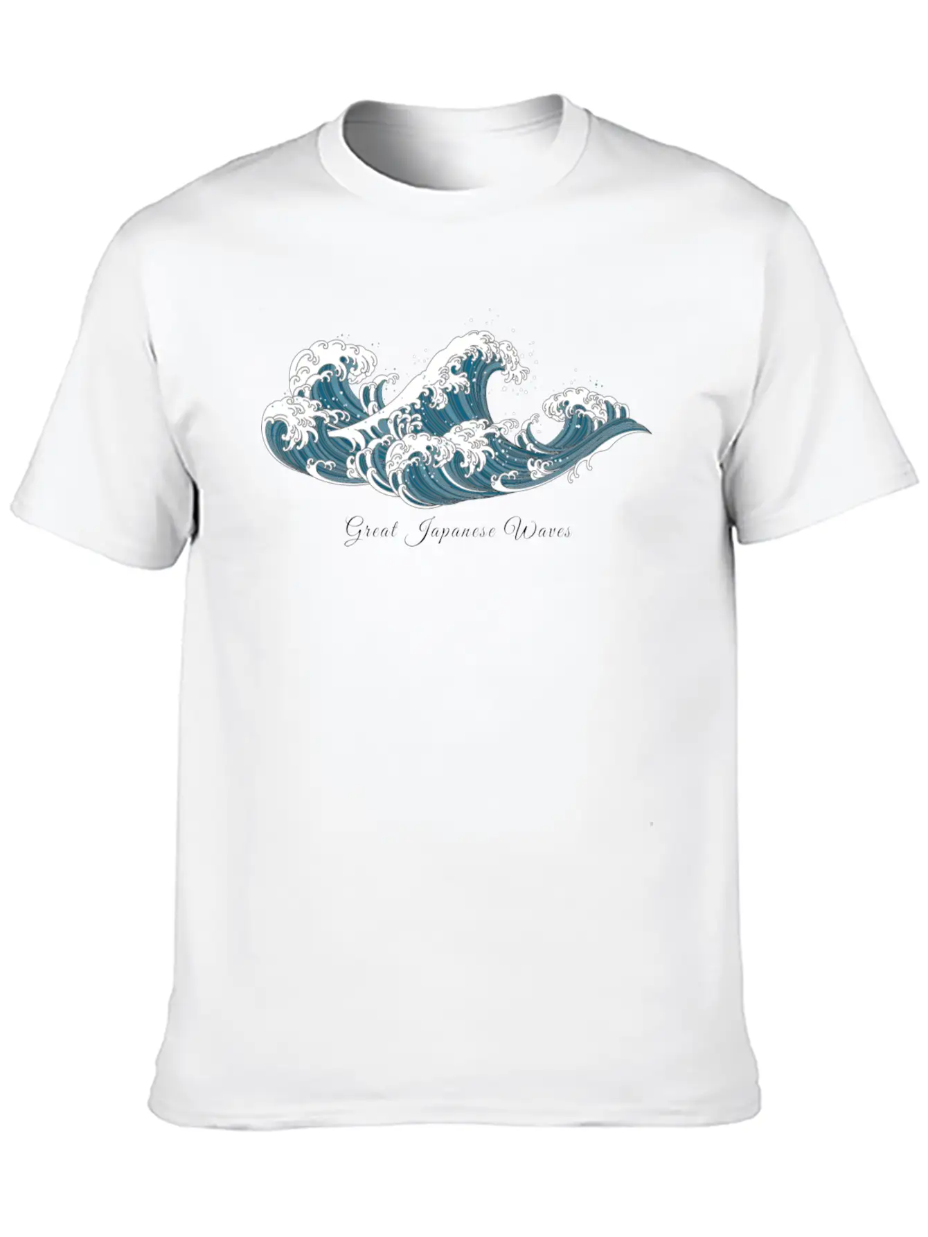 Aesthetic Japanese Waves T Shirt Timeless Short Sleeve Tee – Comfy And Minimalist Design