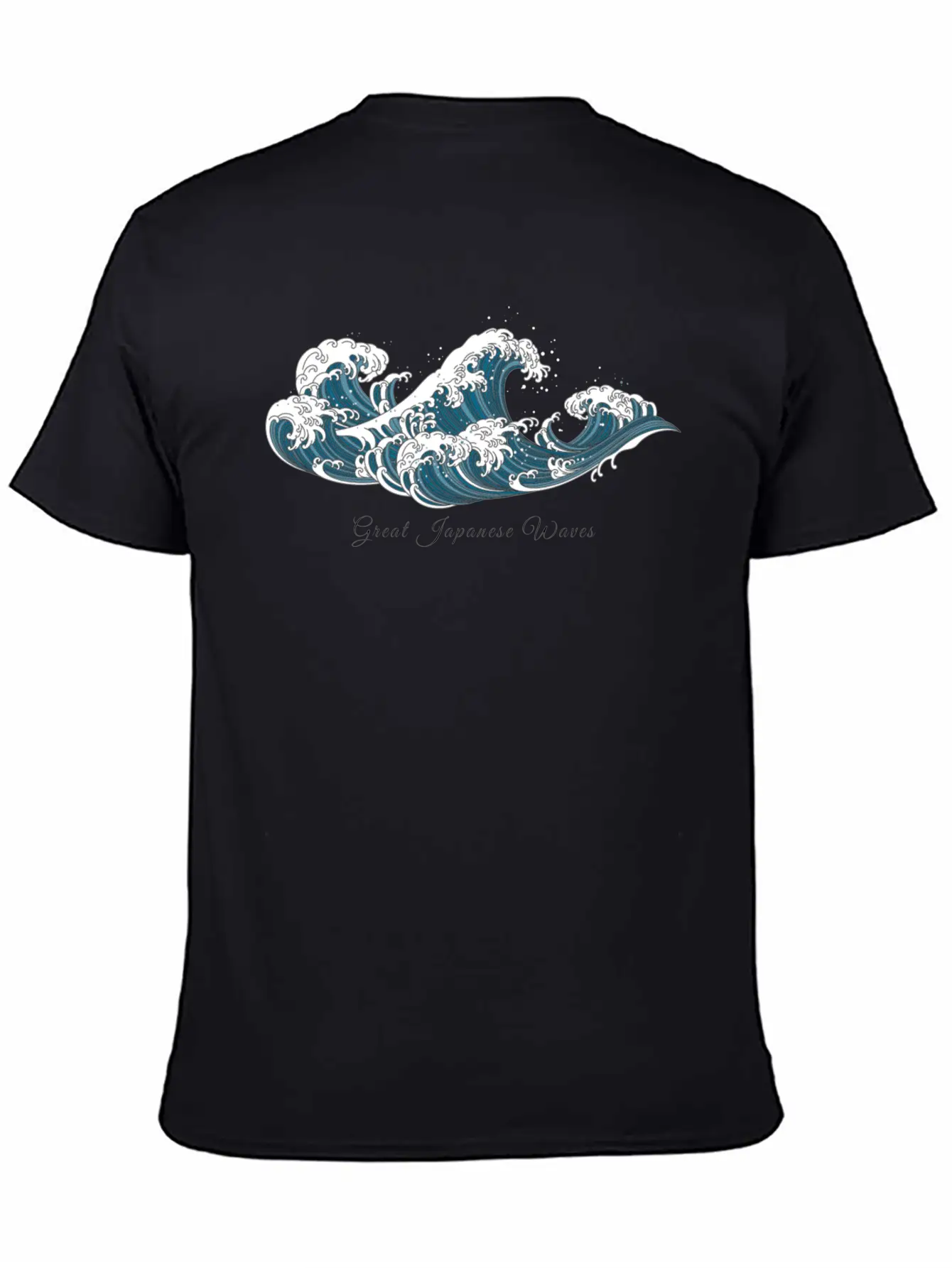 Aesthetic Japanese Waves T Shirt Timeless Short Sleeve Tee – Comfy And Minimalist Design