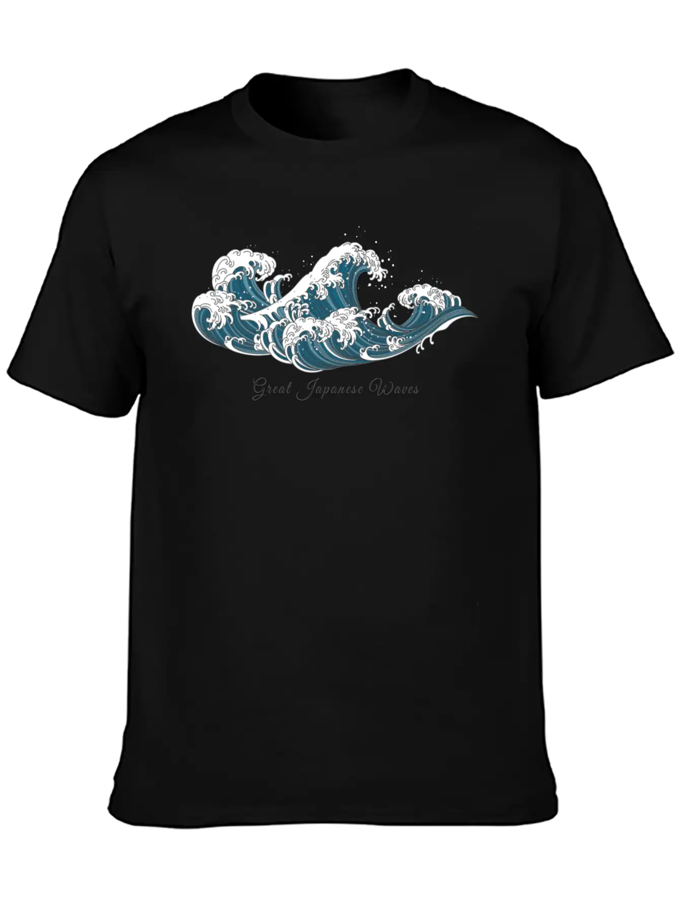 Aesthetic Japanese Waves T Shirt Timeless Short Sleeve Tee – Comfy And Minimalist Design