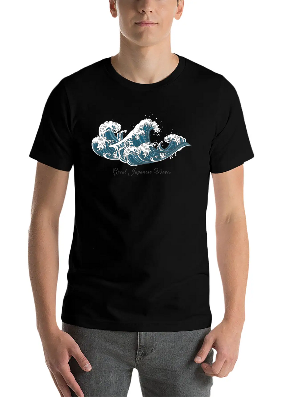 Aesthetic Japanese Waves T Shirt Timeless Short Sleeve Tee – Comfy And Minimalist Design
