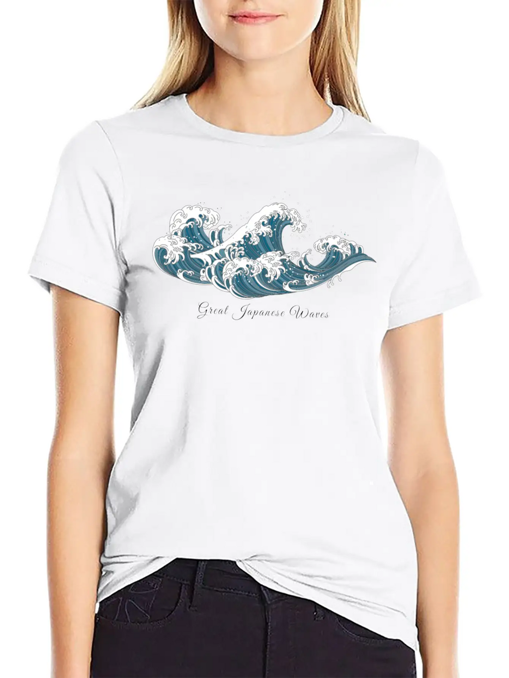 Aesthetic Japanese Waves T Shirt Timeless Short Sleeve Tee – Comfy And Minimalist Design