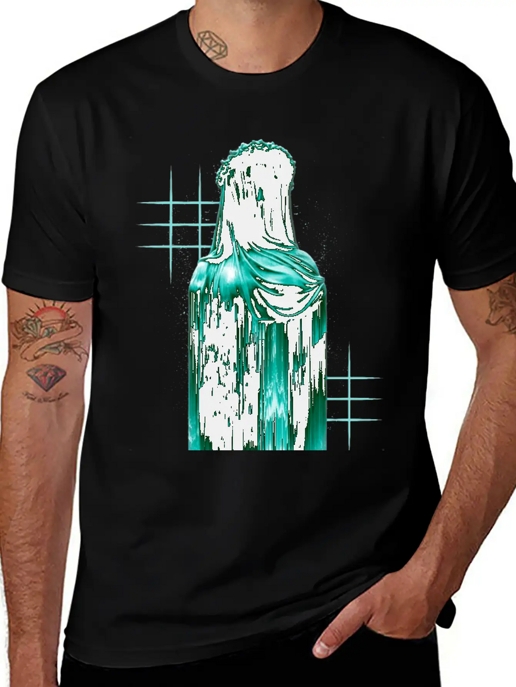 Aesthetic Nun - Sad Aesthetic Edgy Lightweight Cotton T-Shirt – Daily Comfort Graphic Shirt