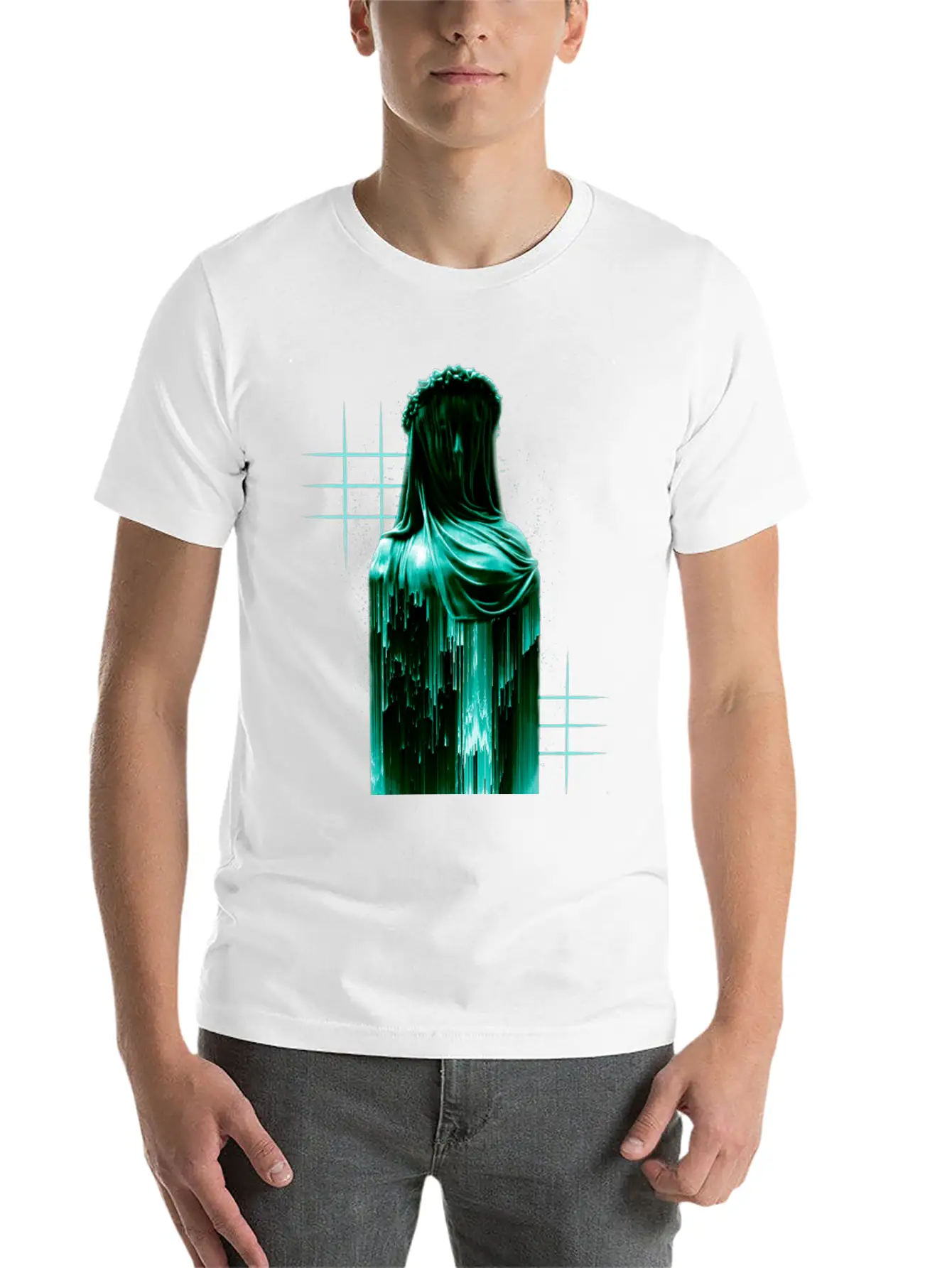 Aesthetic Nun - Sad Aesthetic Edgy Lightweight Cotton T-Shirt – Daily Comfort Graphic Shirt