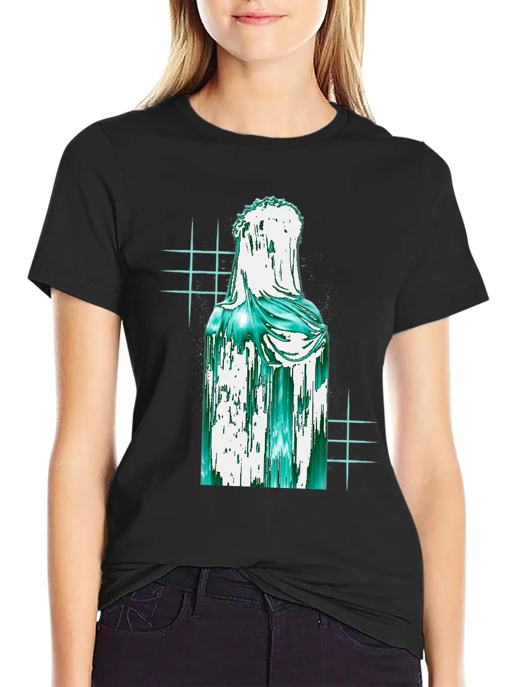 Aesthetic Nun - Sad Aesthetic Edgy Lightweight Cotton T-Shirt – Daily Comfort Graphic Shirt