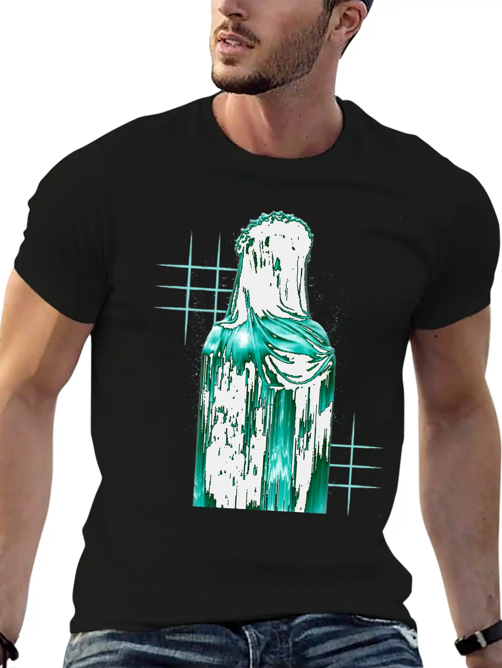 Aesthetic Nun - Sad Aesthetic Edgy Lightweight Cotton T-Shirt – Daily Comfort Graphic Shirt