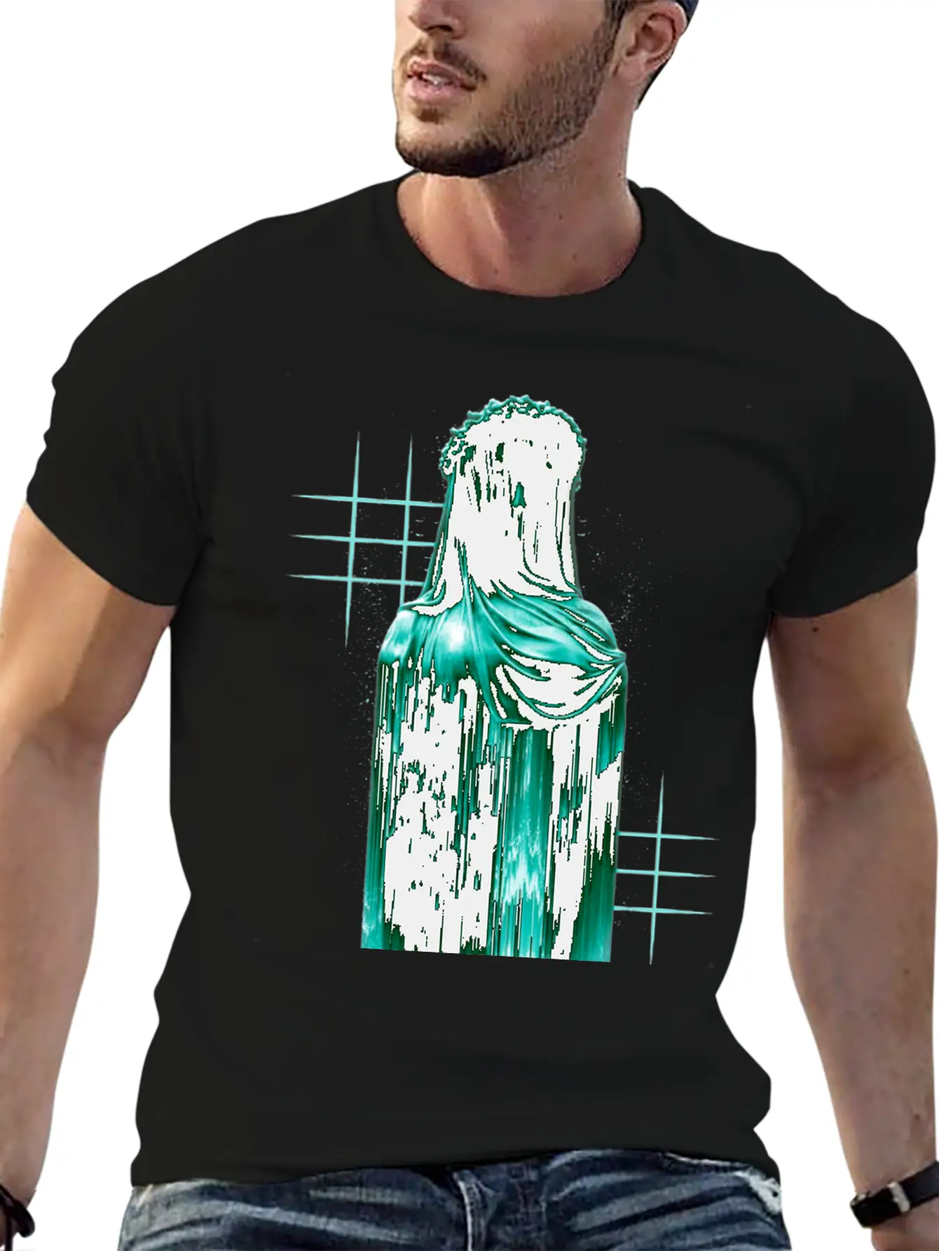 Aesthetic Nun - Sad Aesthetic Edgy Lightweight Cotton T-Shirt – Daily Comfort Graphic Shirt