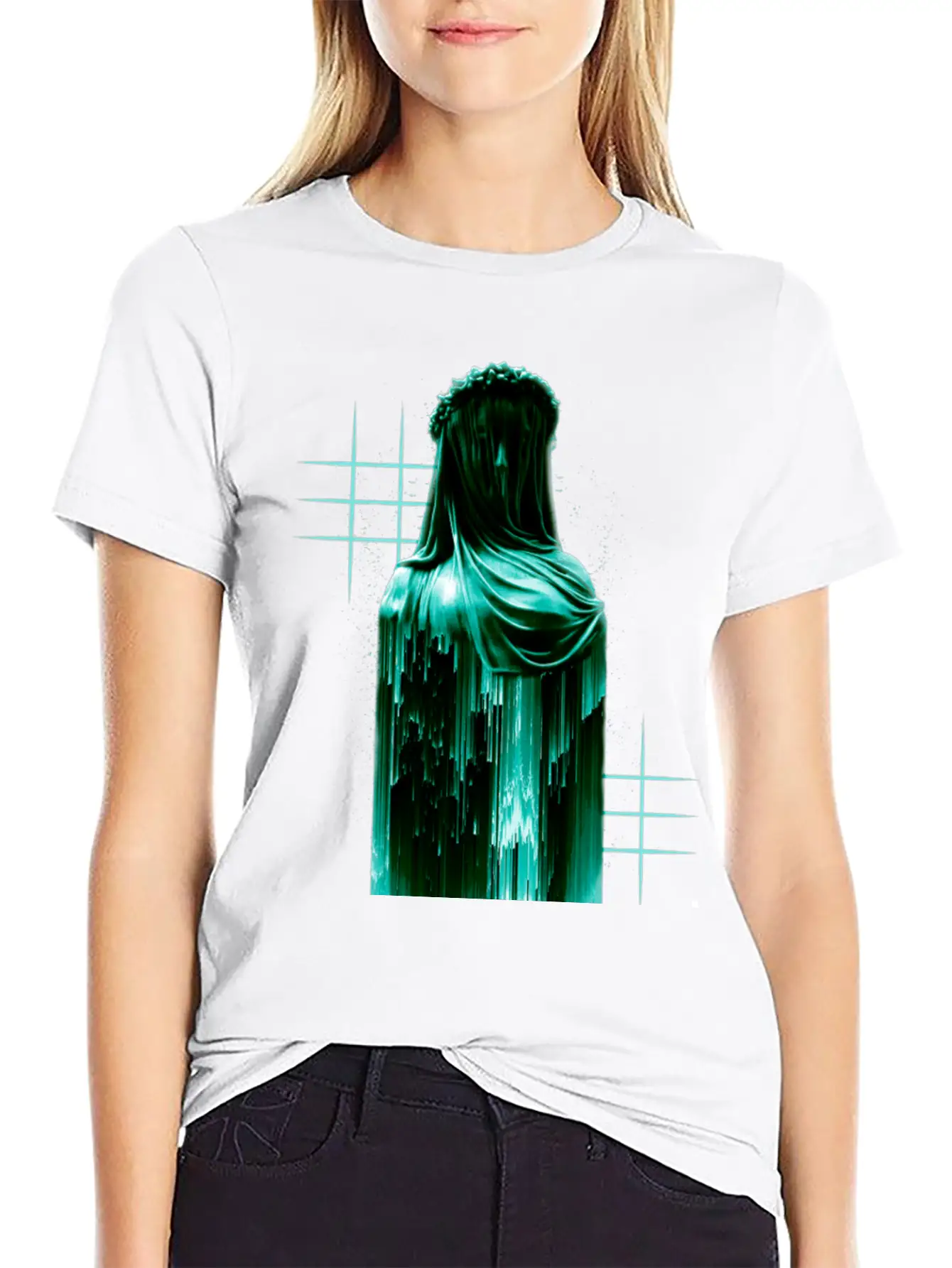 Aesthetic Nun - Sad Aesthetic Edgy Lightweight Cotton T-Shirt – Daily Comfort Graphic Shirt