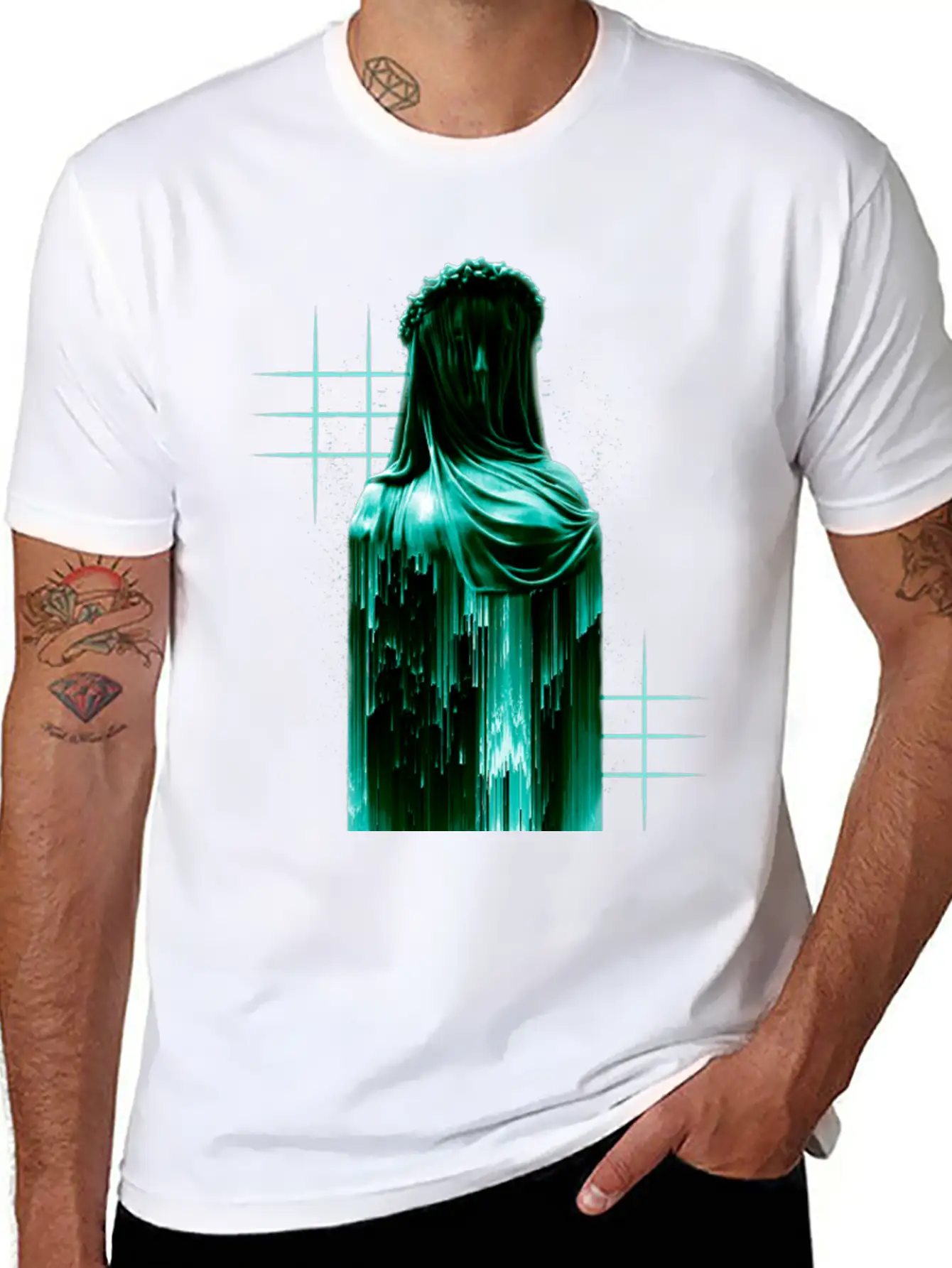 Aesthetic Nun - Sad Aesthetic Edgy Lightweight Cotton T-Shirt – Daily Comfort Graphic Shirt